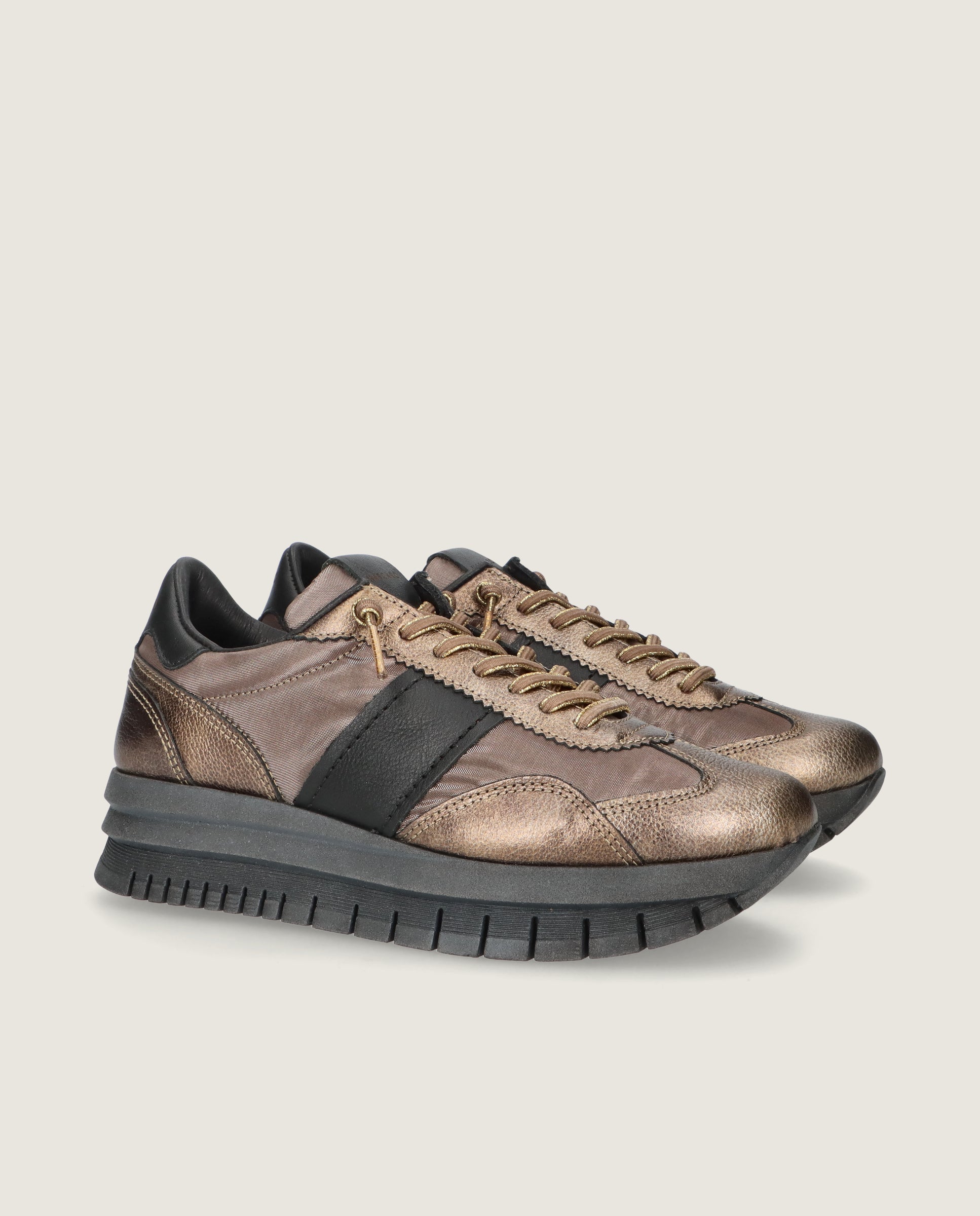 Zapatos Steffi Marrones Pieles metalizadas