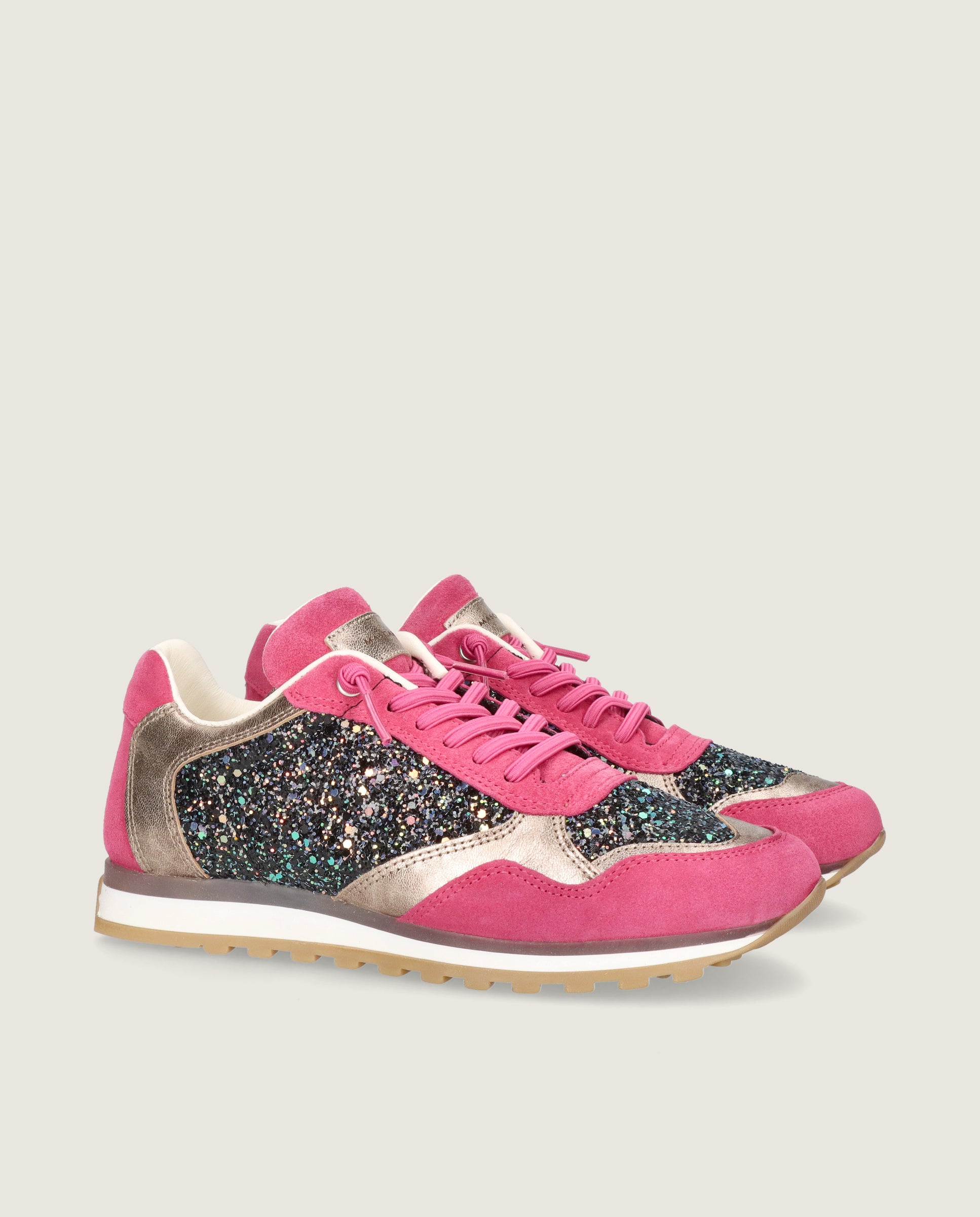 Image of Steffi Pink Suede Sneakers by Mascaro