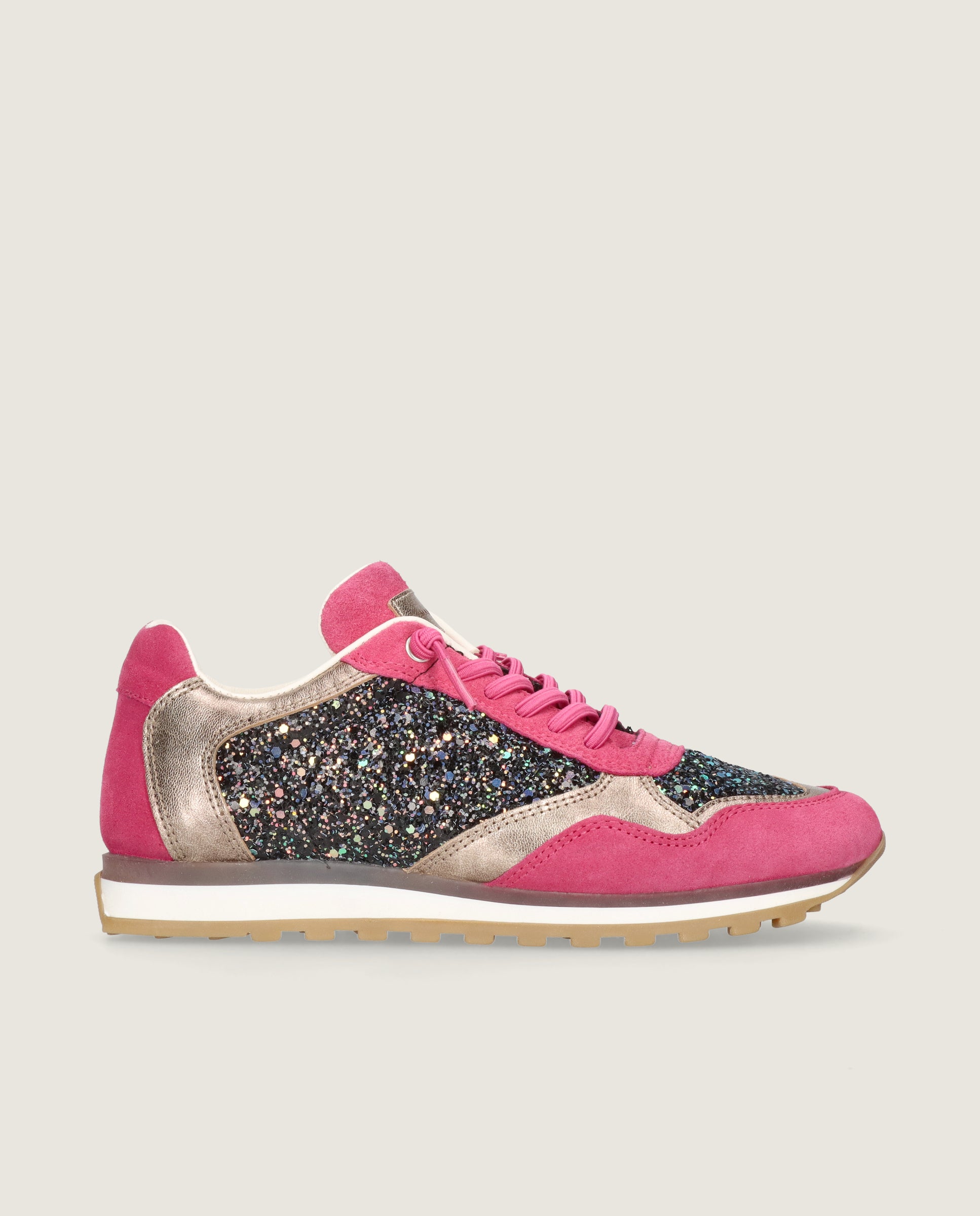 Steffi Pink Suede Sneakers