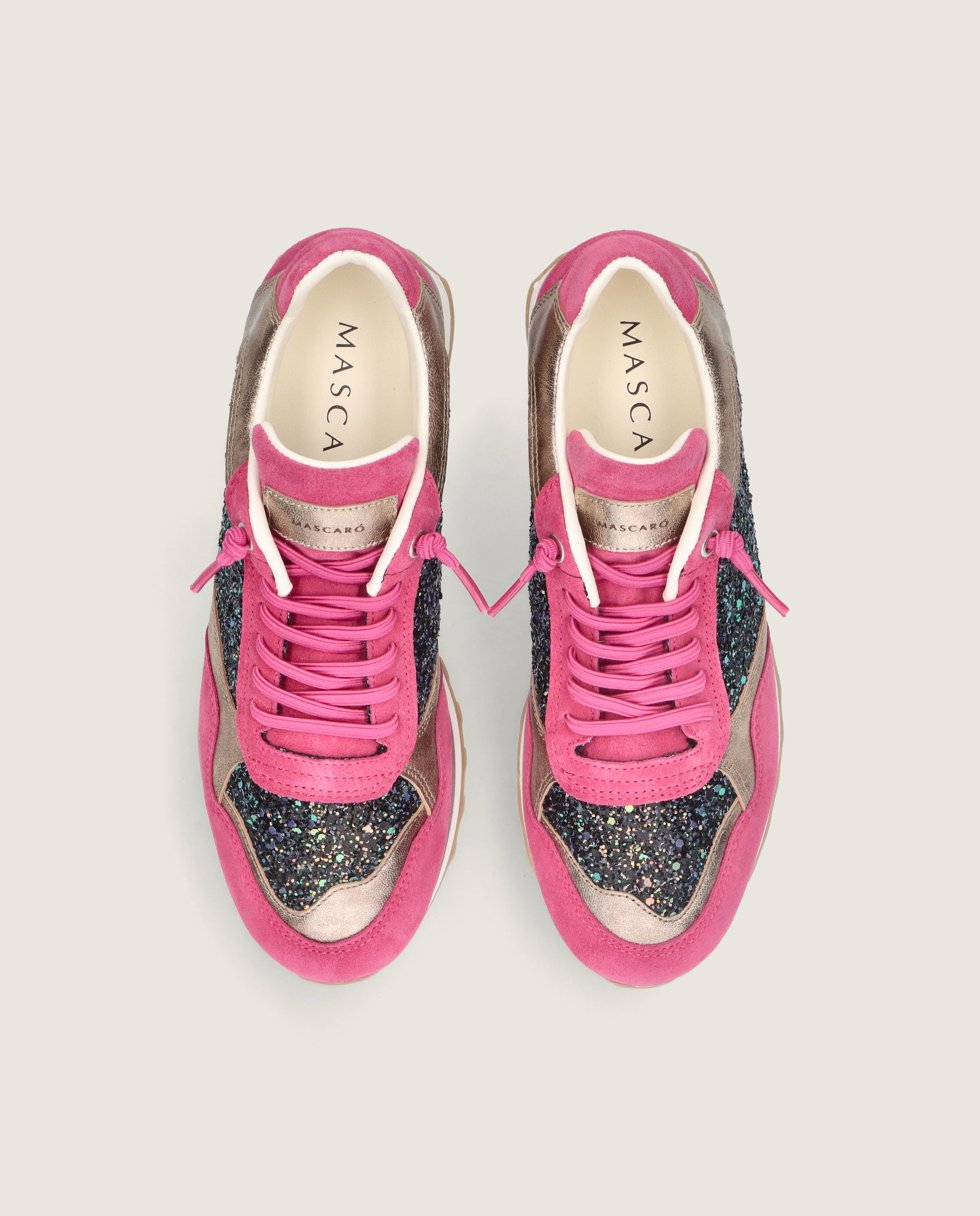 Alternative view of Steffi Pink Suede Sneakers by Mascaro