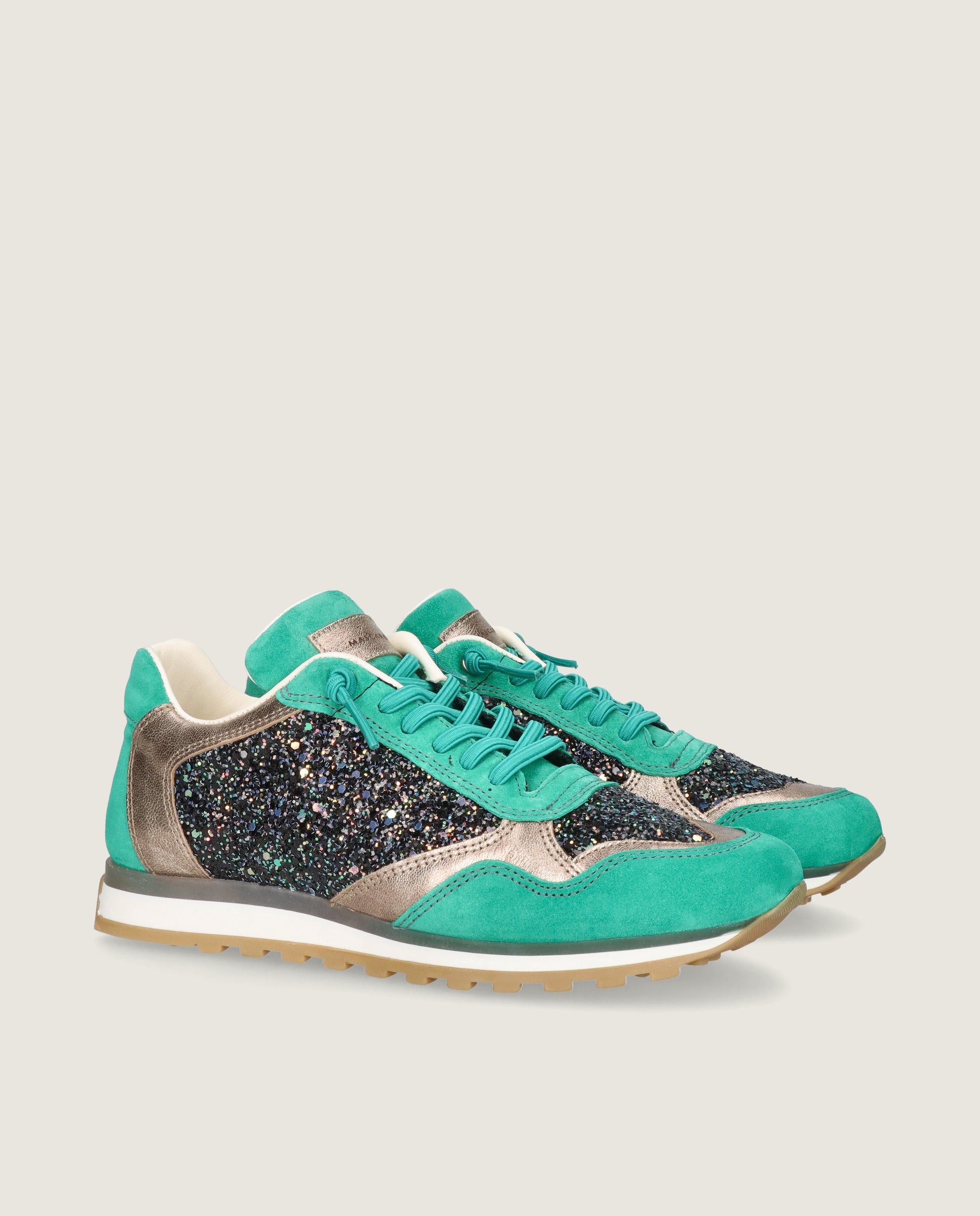 Image of Steffi Green Suede Sneakers by Mascaro