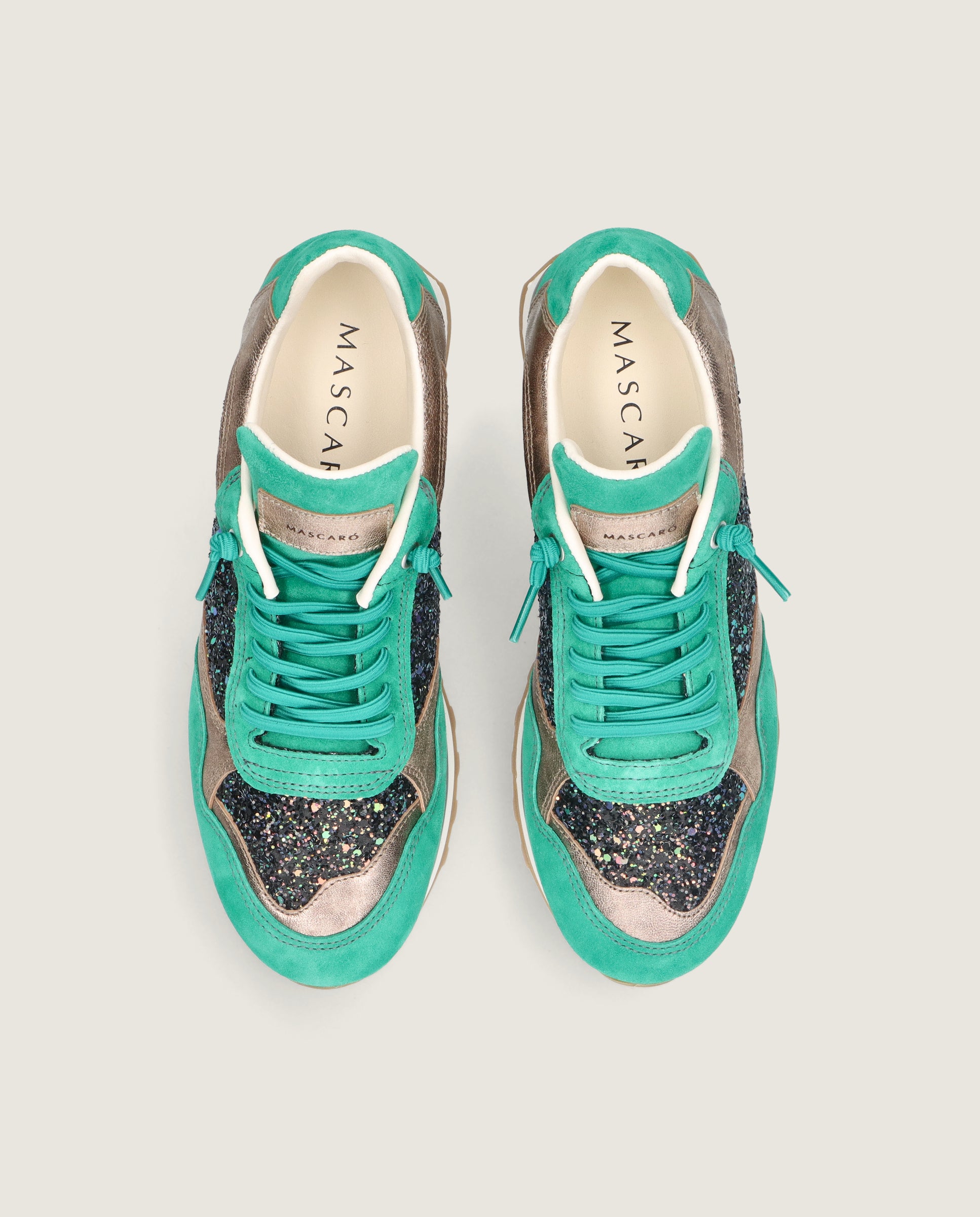 Alternative view of Steffi Green Suede Sneakers by Mascaro