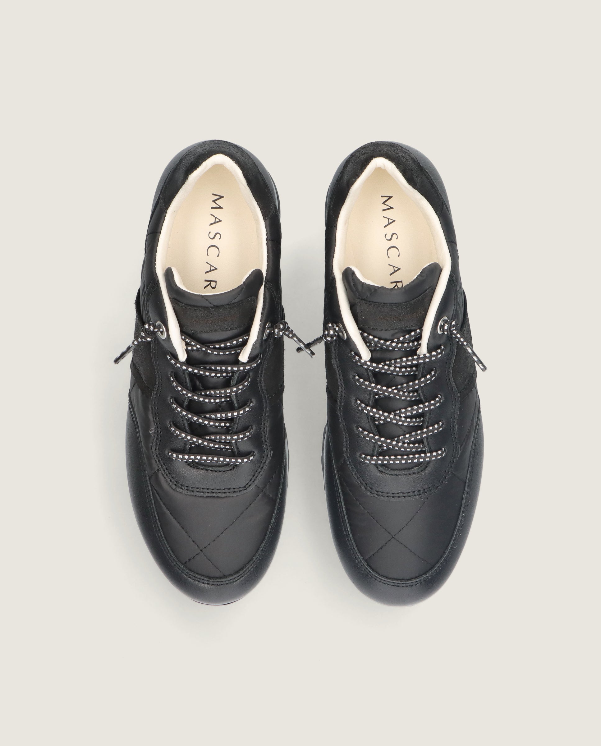 Alternative view of Steffi Black Woven Athletic Shoes by Mascaro
