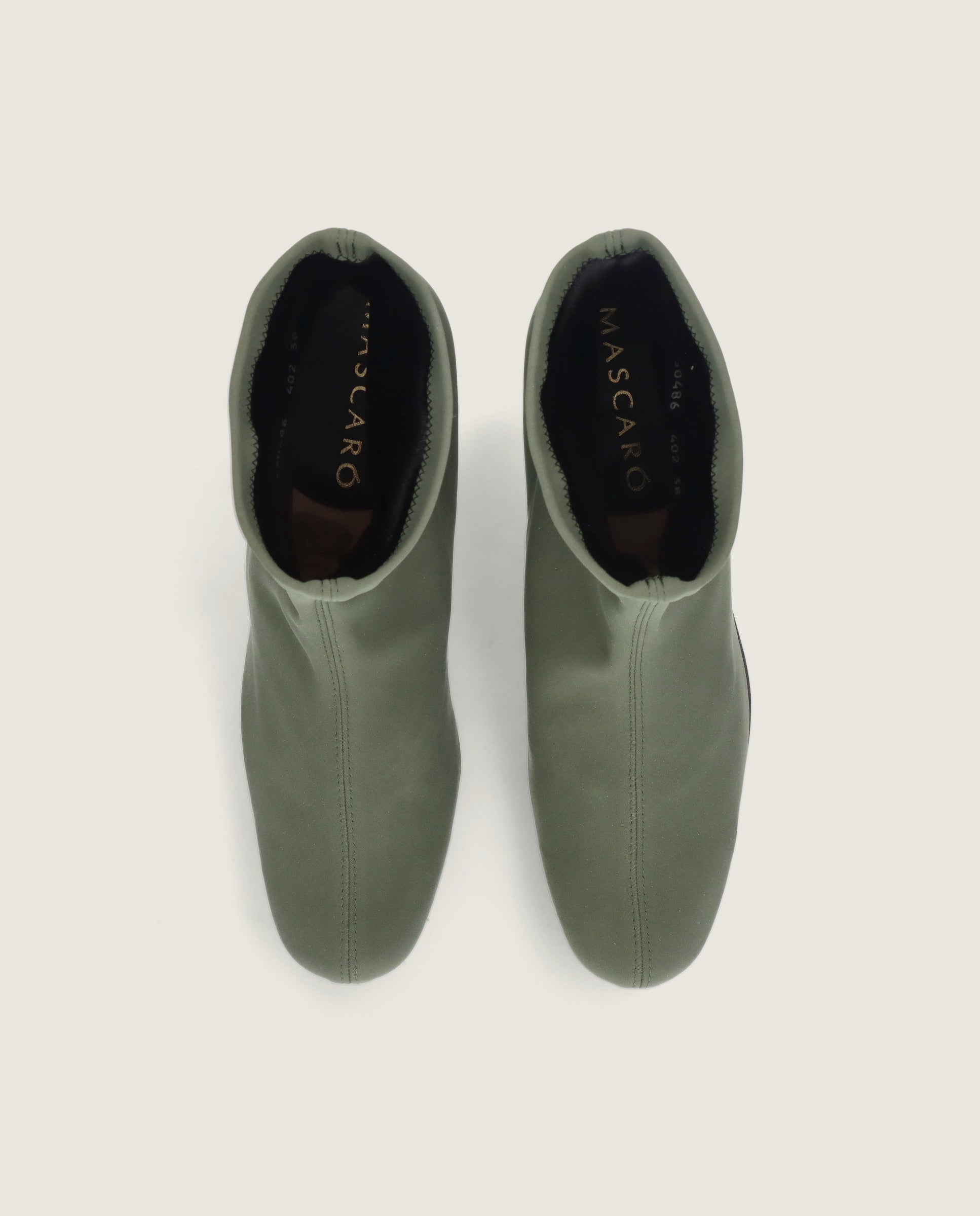 Alternative view of Milan Green Woven Ankle Boots by Mascaro