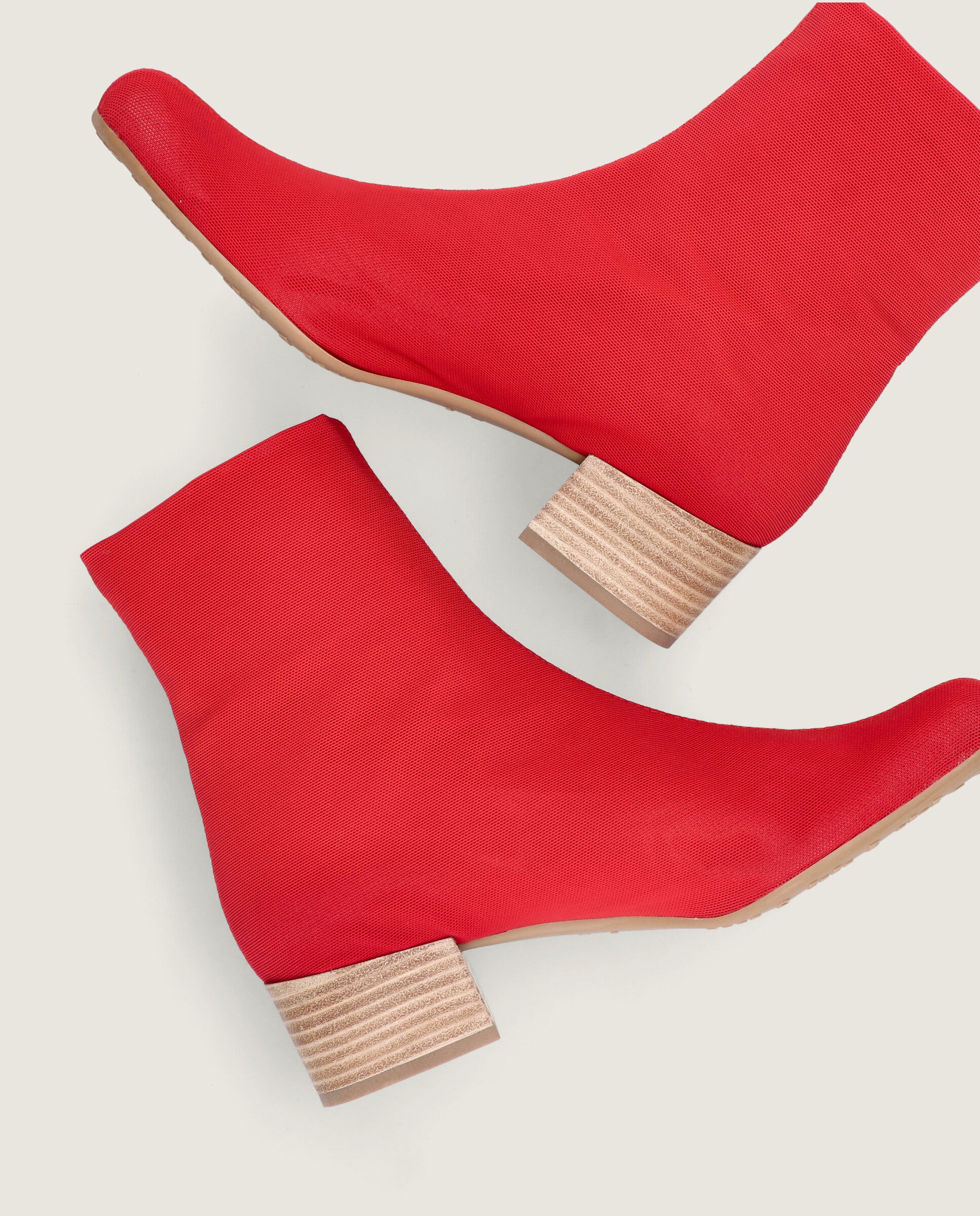 Botines Milan Rojos Tejidos