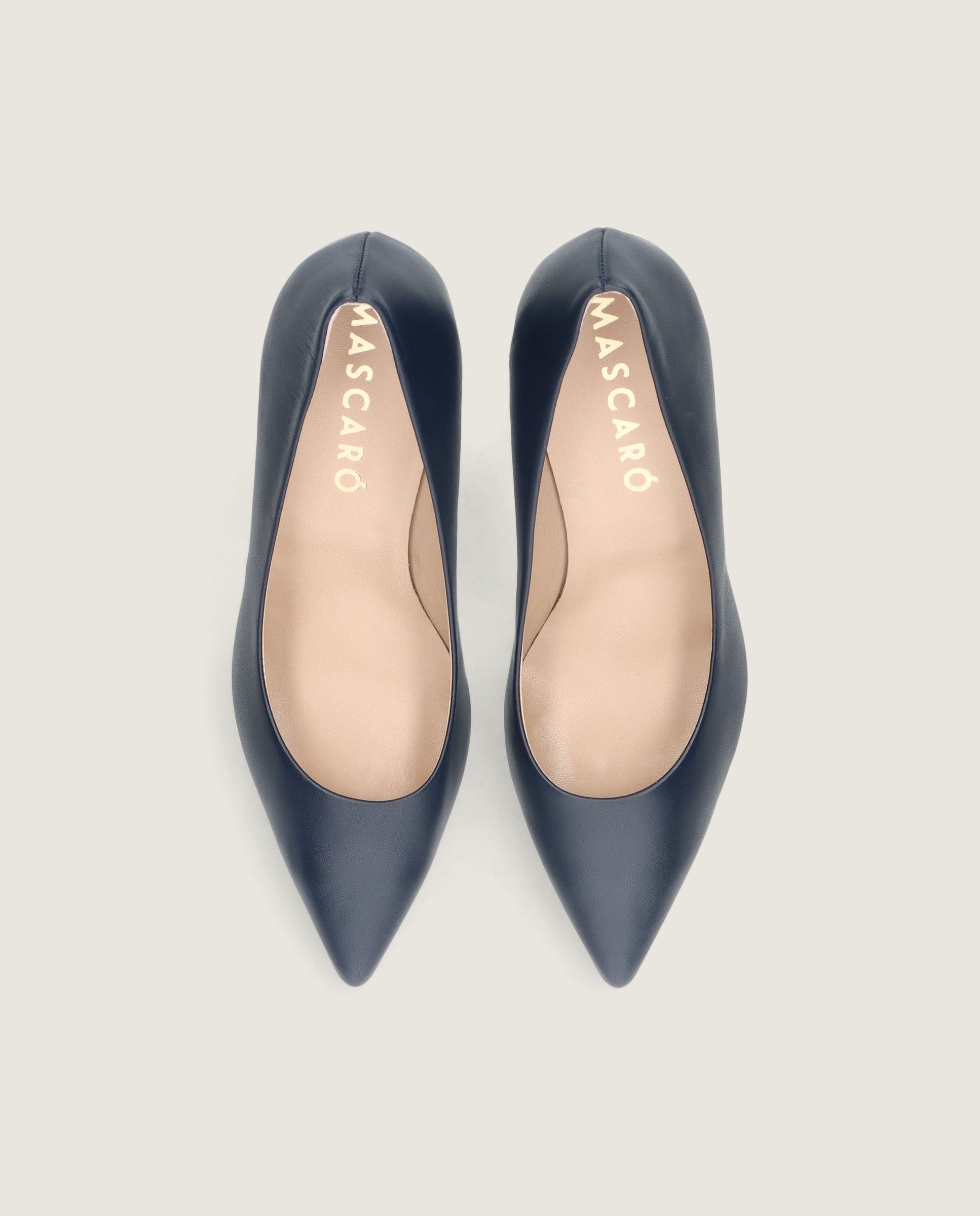 Alternative view of Renata Blue Leather Pumps by Mascaro