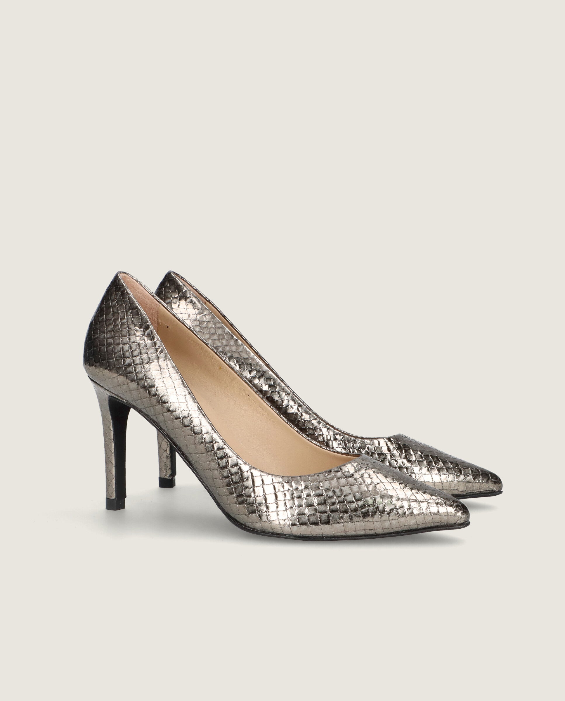 Image of Renata Salon Silver Metallic Leathers by Mascaro