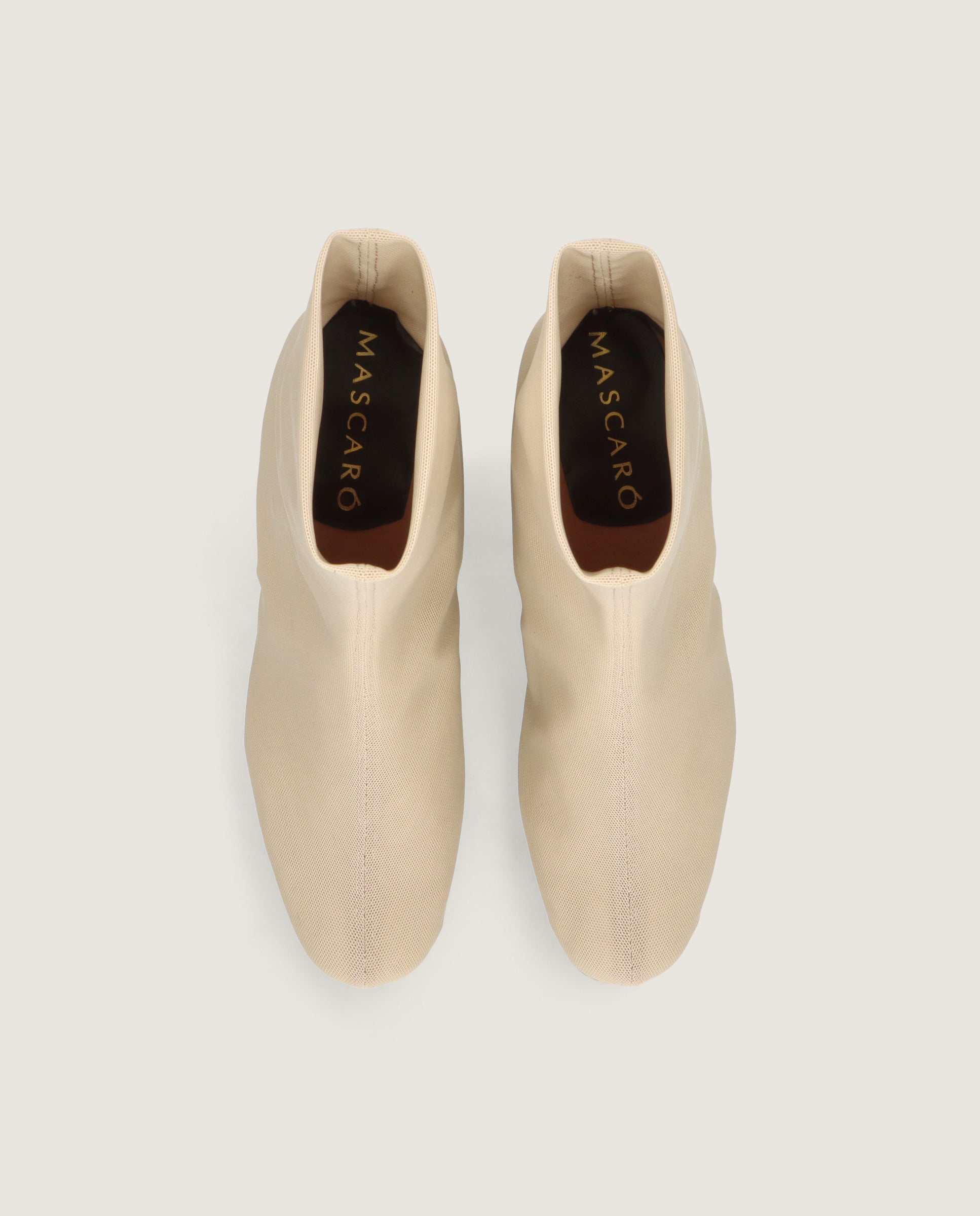 Vista alternativa de Botines Milan Beiges Tejidos por Mascaro