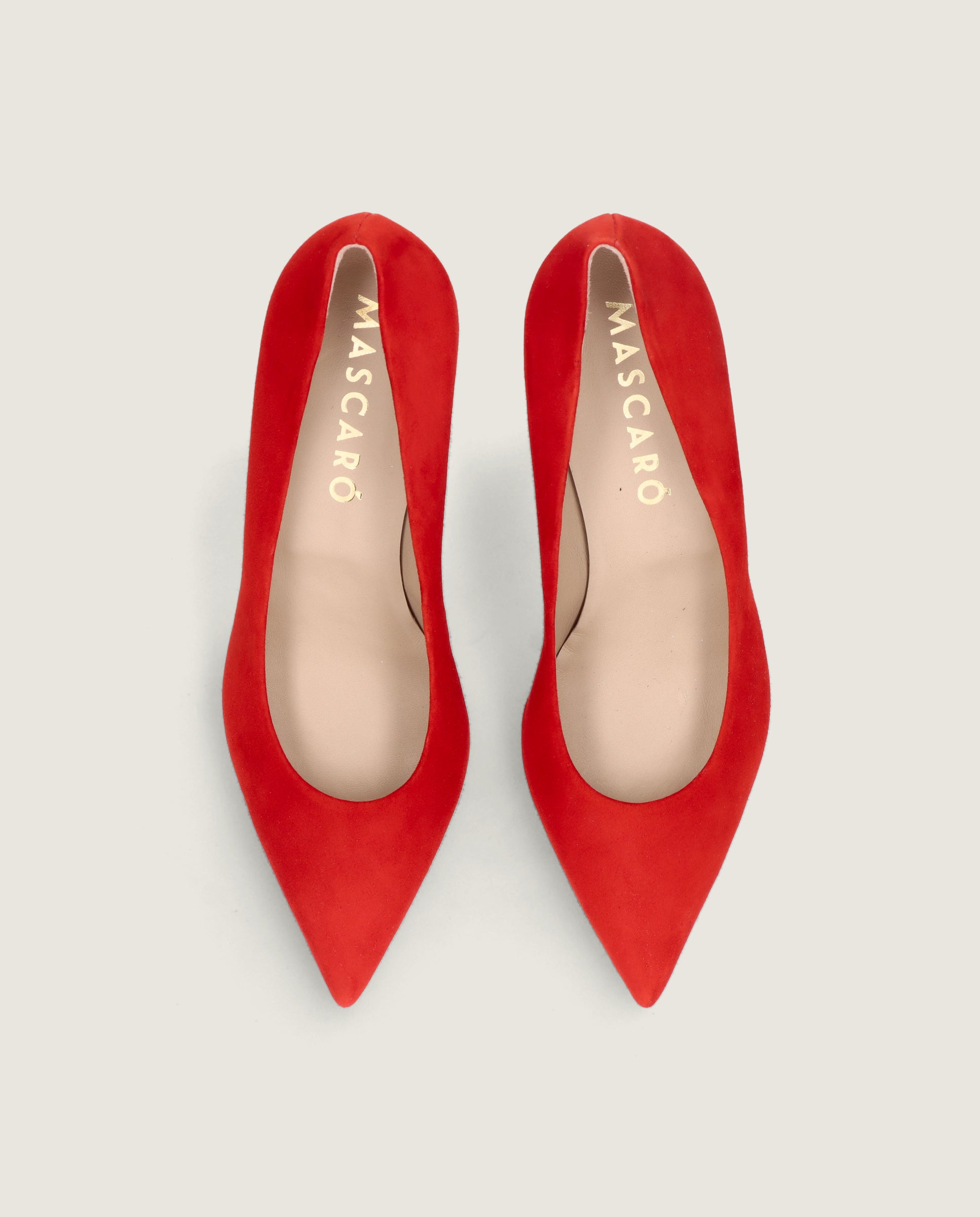 Alternative view of Phoebe Red Suede Pumps by Mascaro
