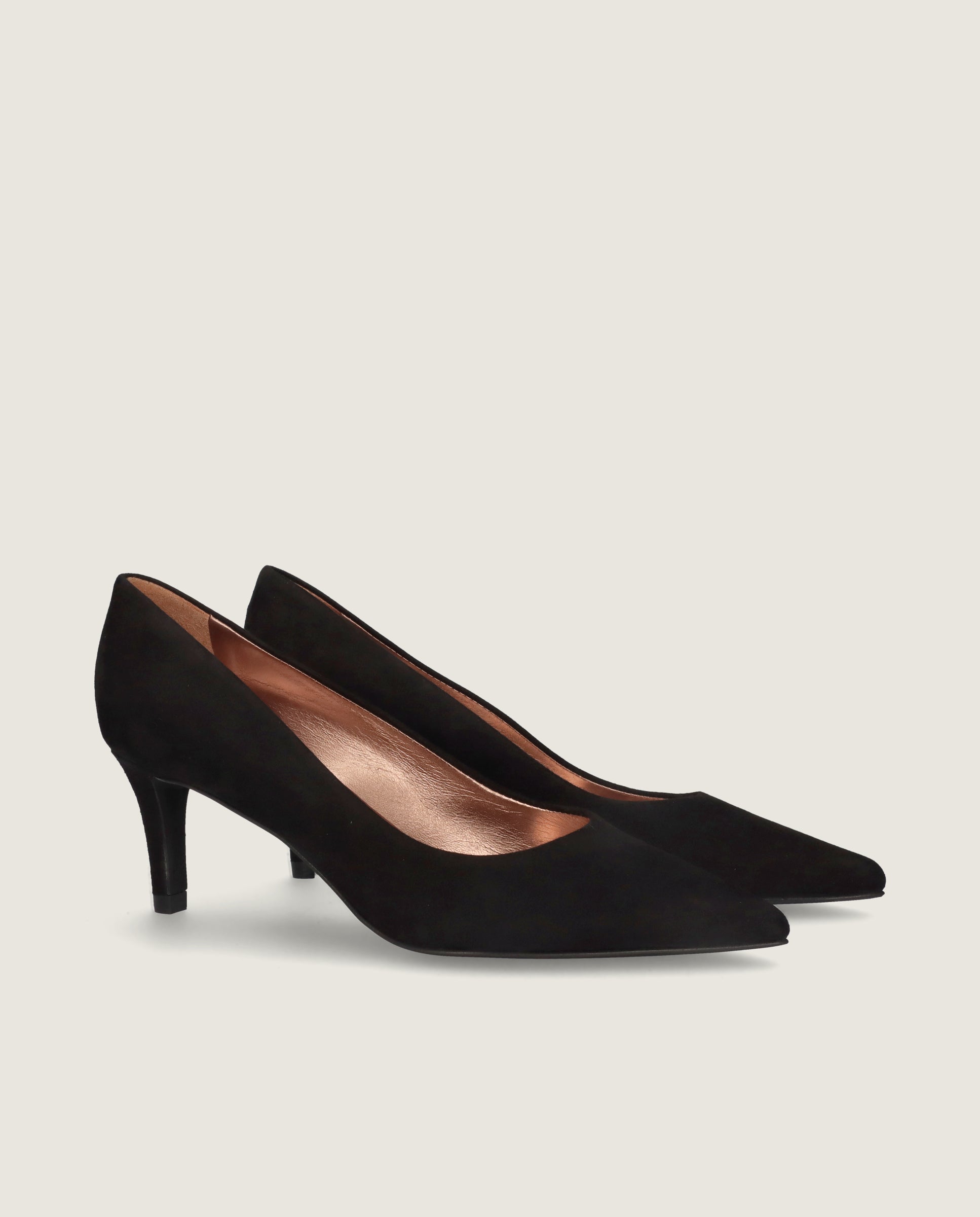Image of Phoebe Black Suede Pumps by Mascaro