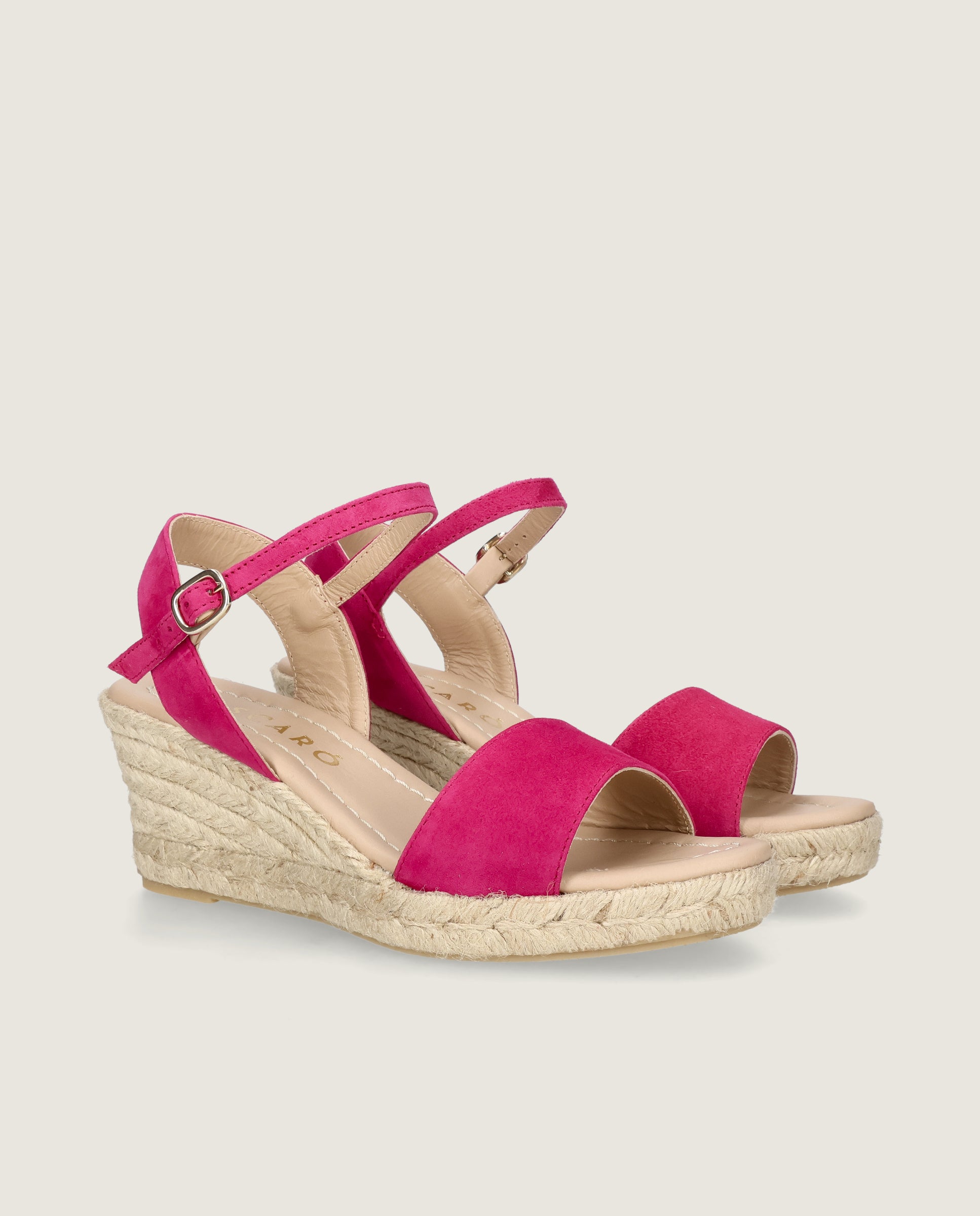 Image of Deborah Espadrille in hot pink suede by Mascaro