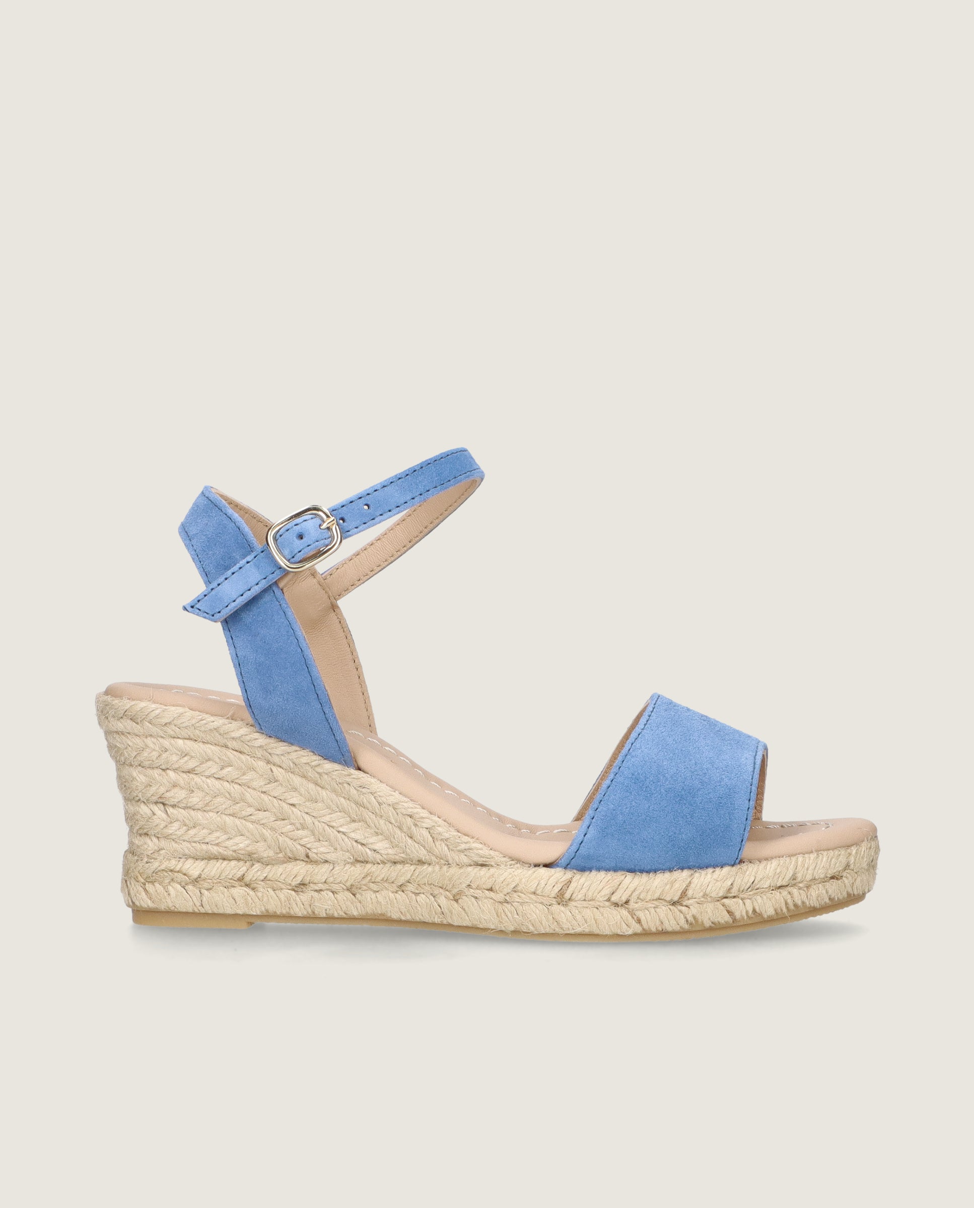 Alpercatas Deborah Blue Suede Esparto