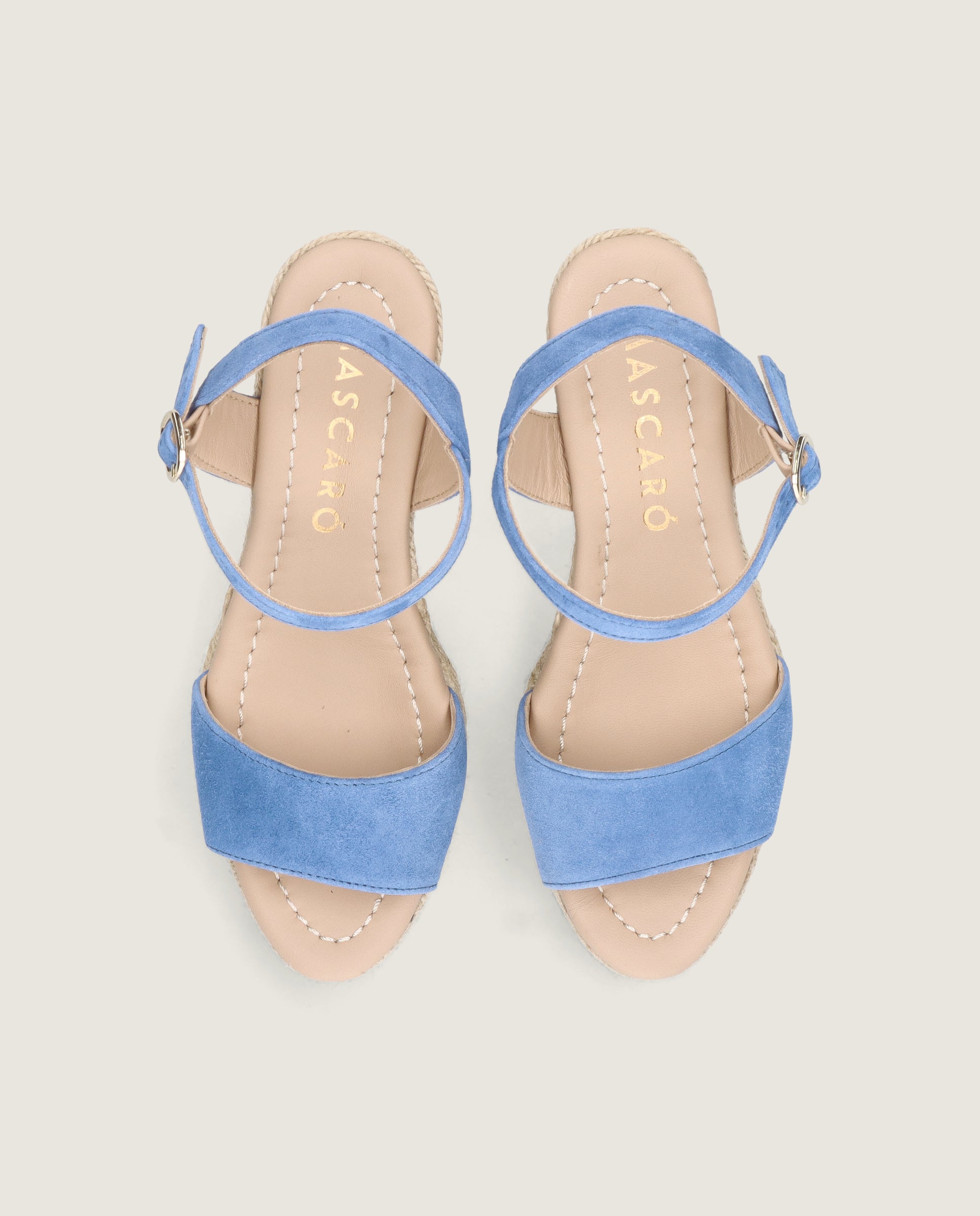 Alpercatas Deborah Blue Suede Esparto