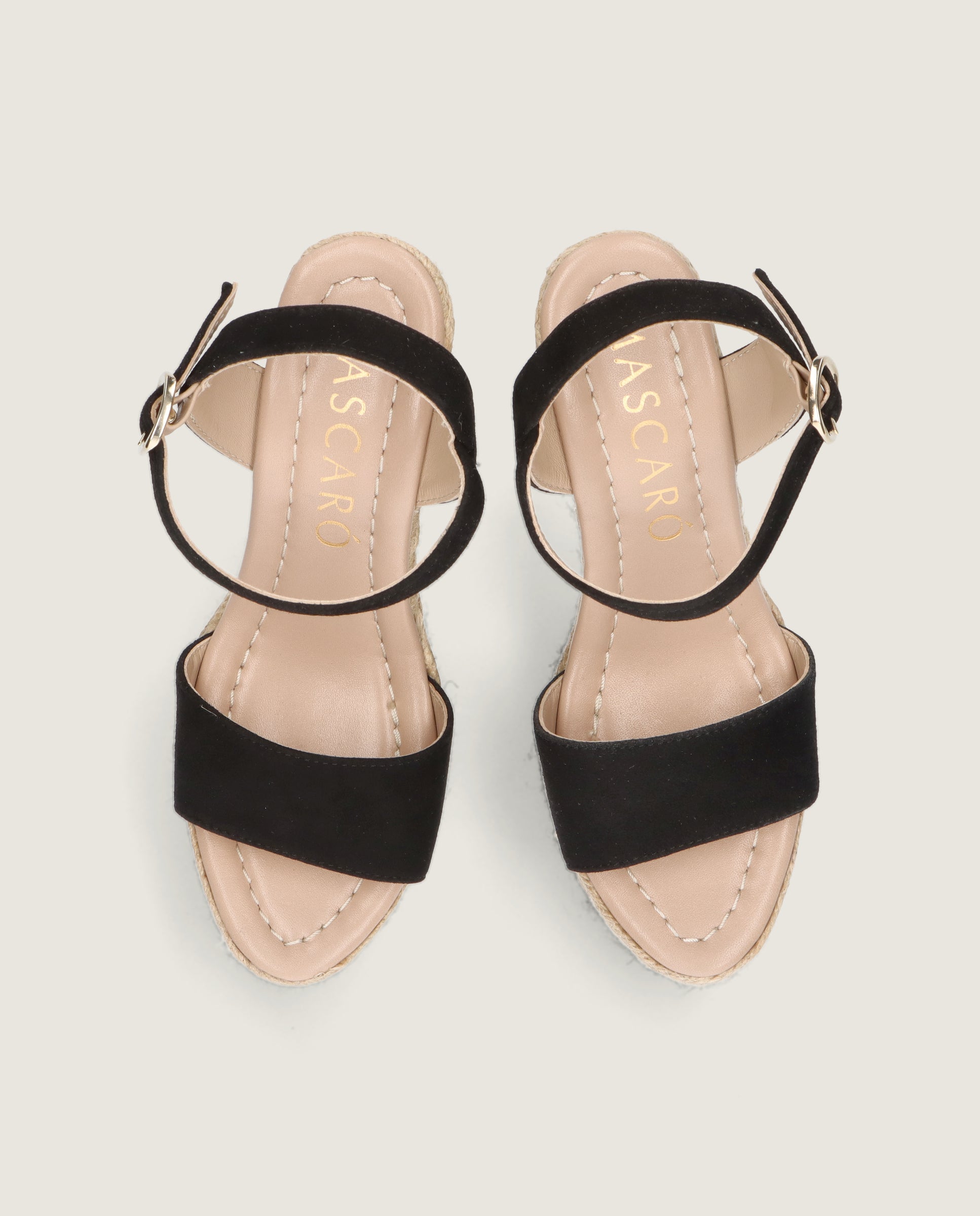 Alpercatas Esparto de camurça preta Kenya