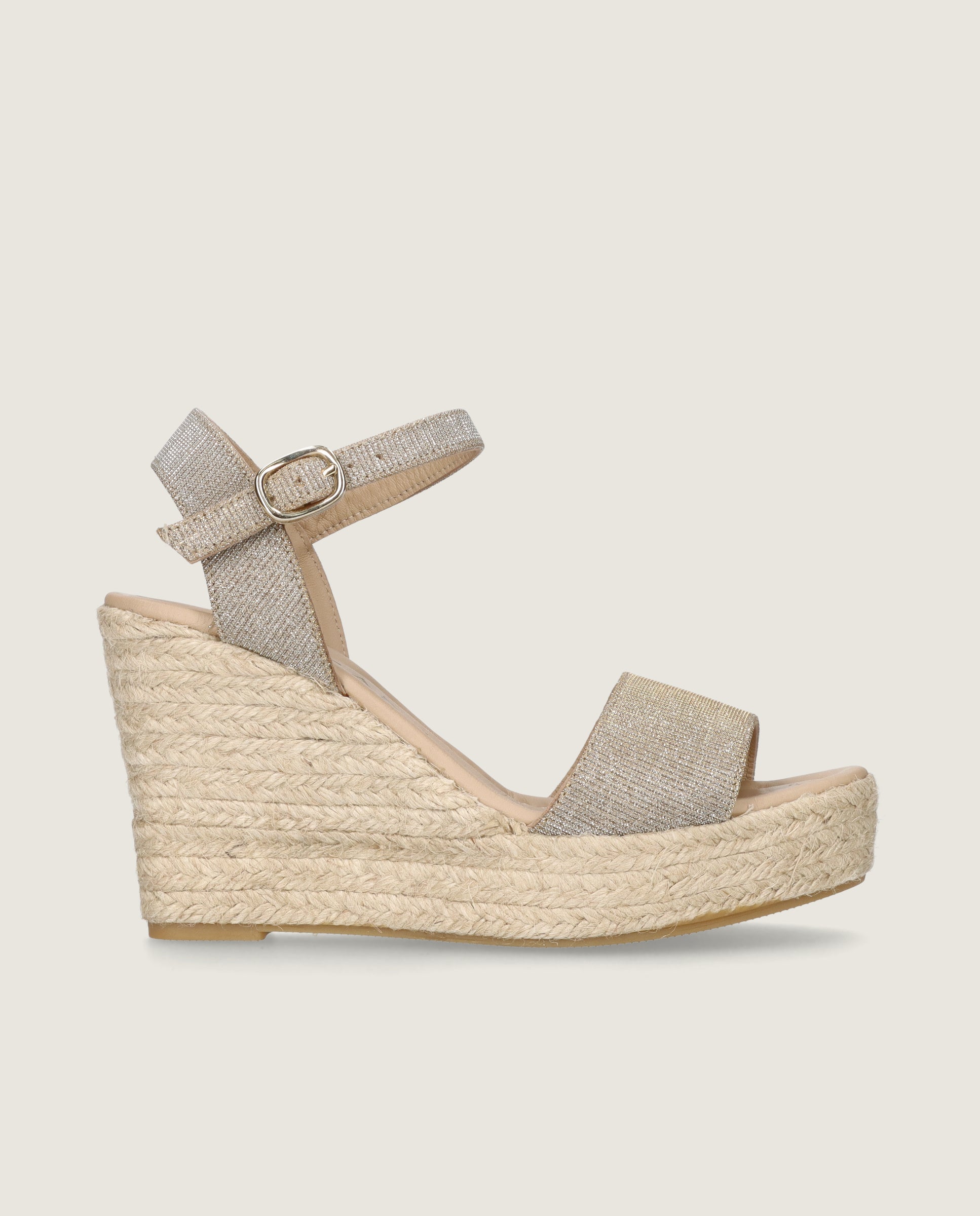 Kenya Esparto Silver Woven Espadrilles