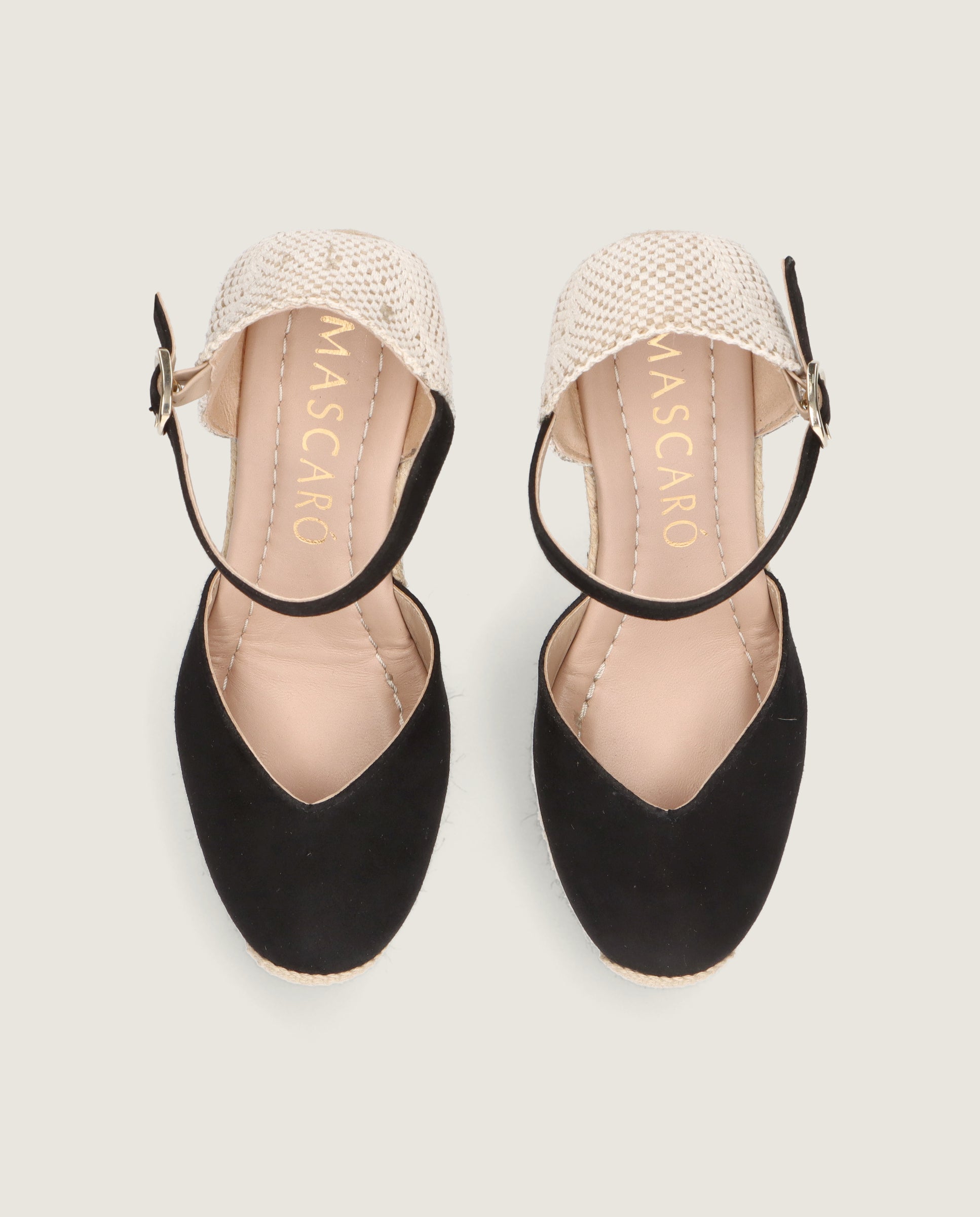 Rachel Esparto Espadrilles in Black Suede
