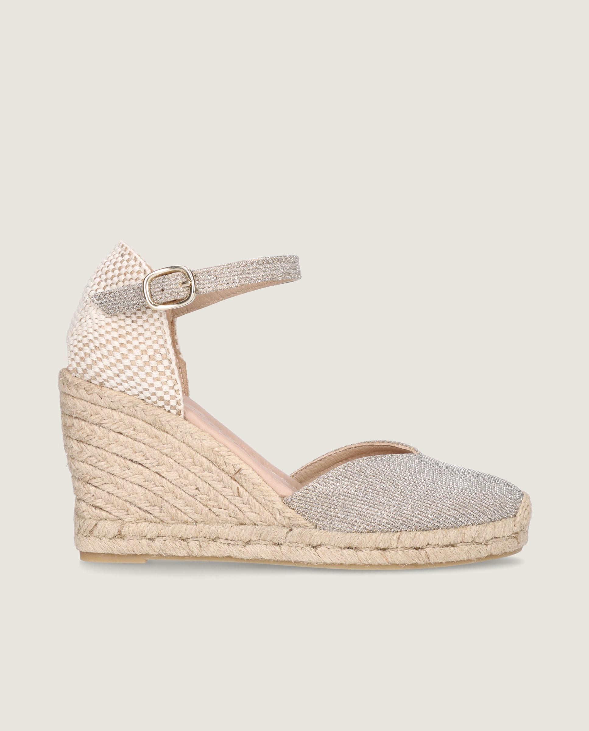 Rachel Espadrilles Silver Woven