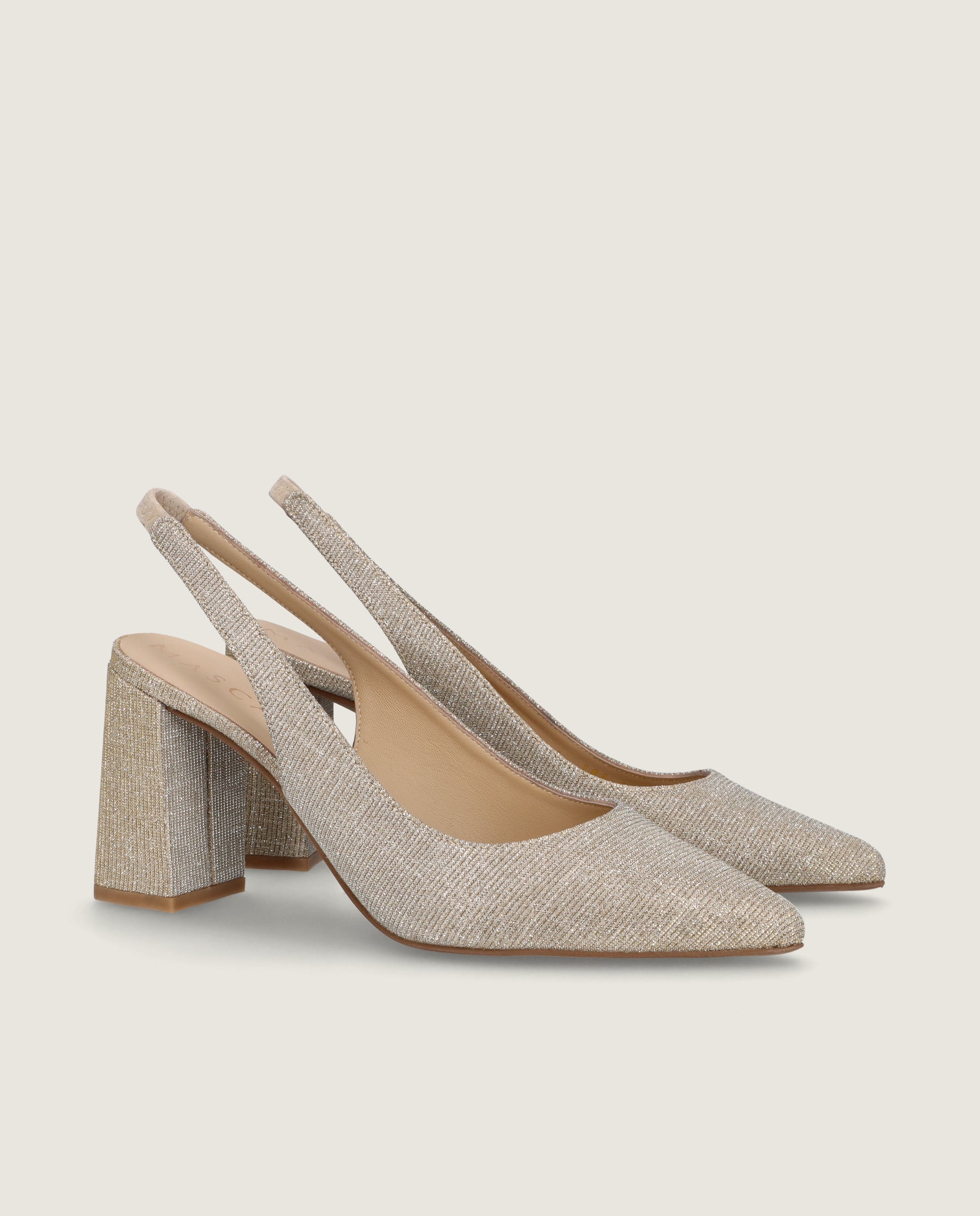Image of Renata Silver Woven Pumps by Mascaro