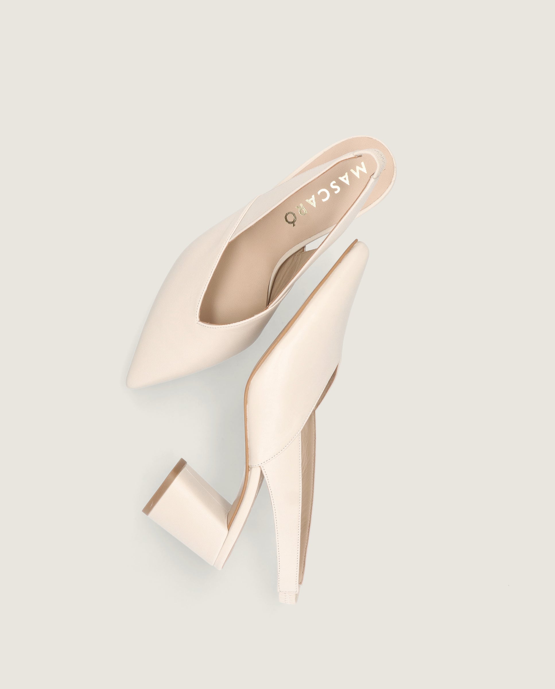 Phoebe White Leather Pumps