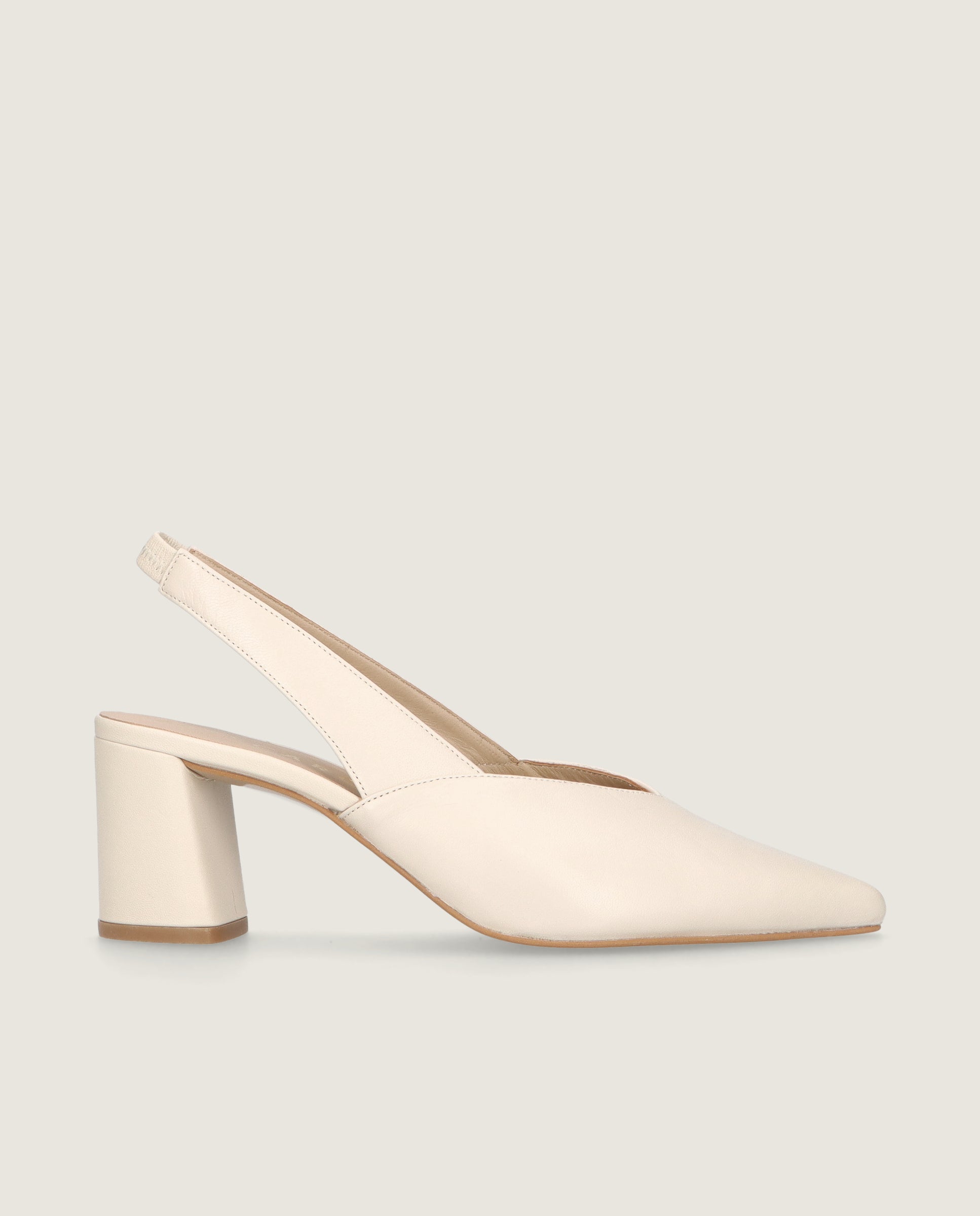 Phoebe White Leather Pumps