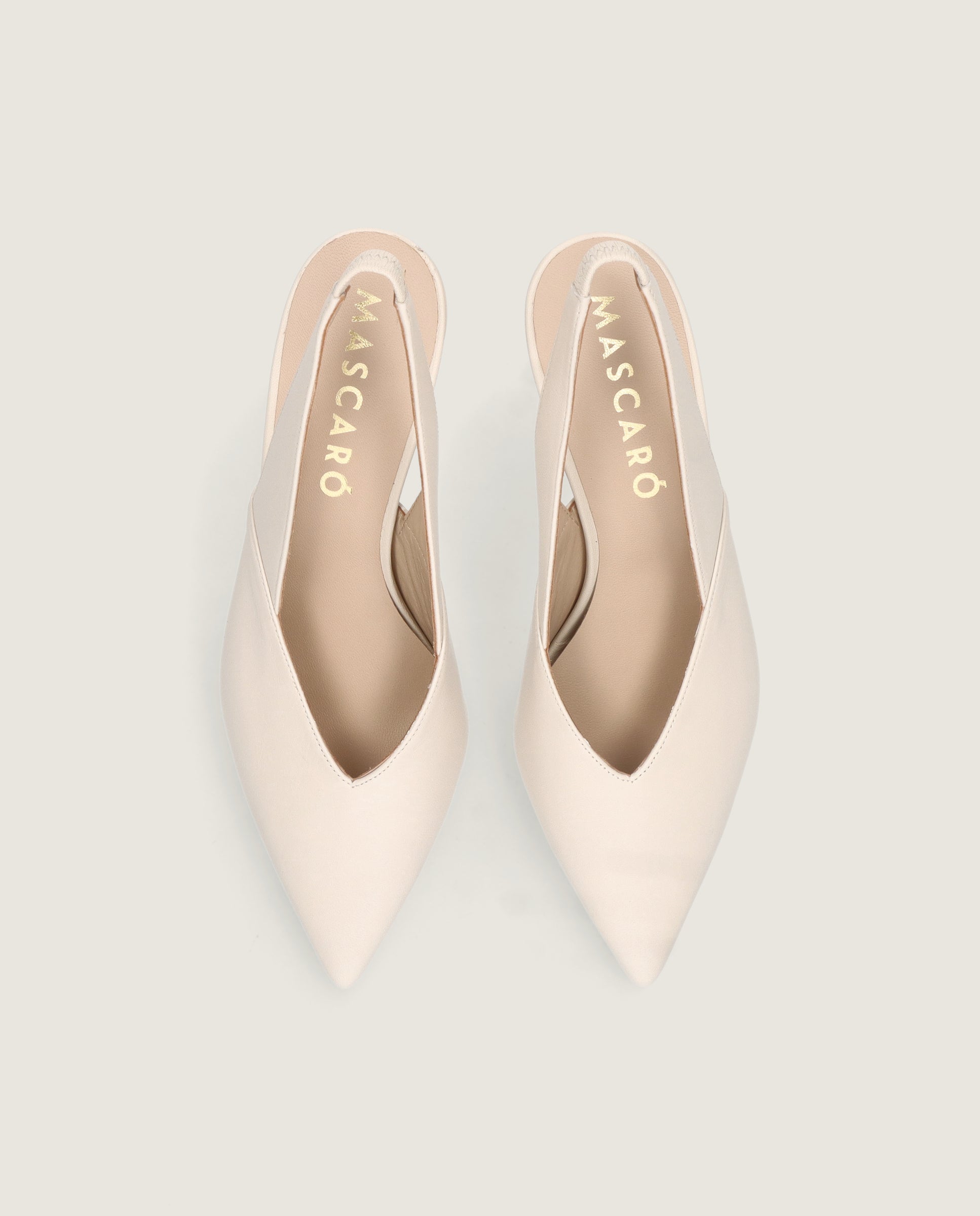 Phoebe White Leather Pumps