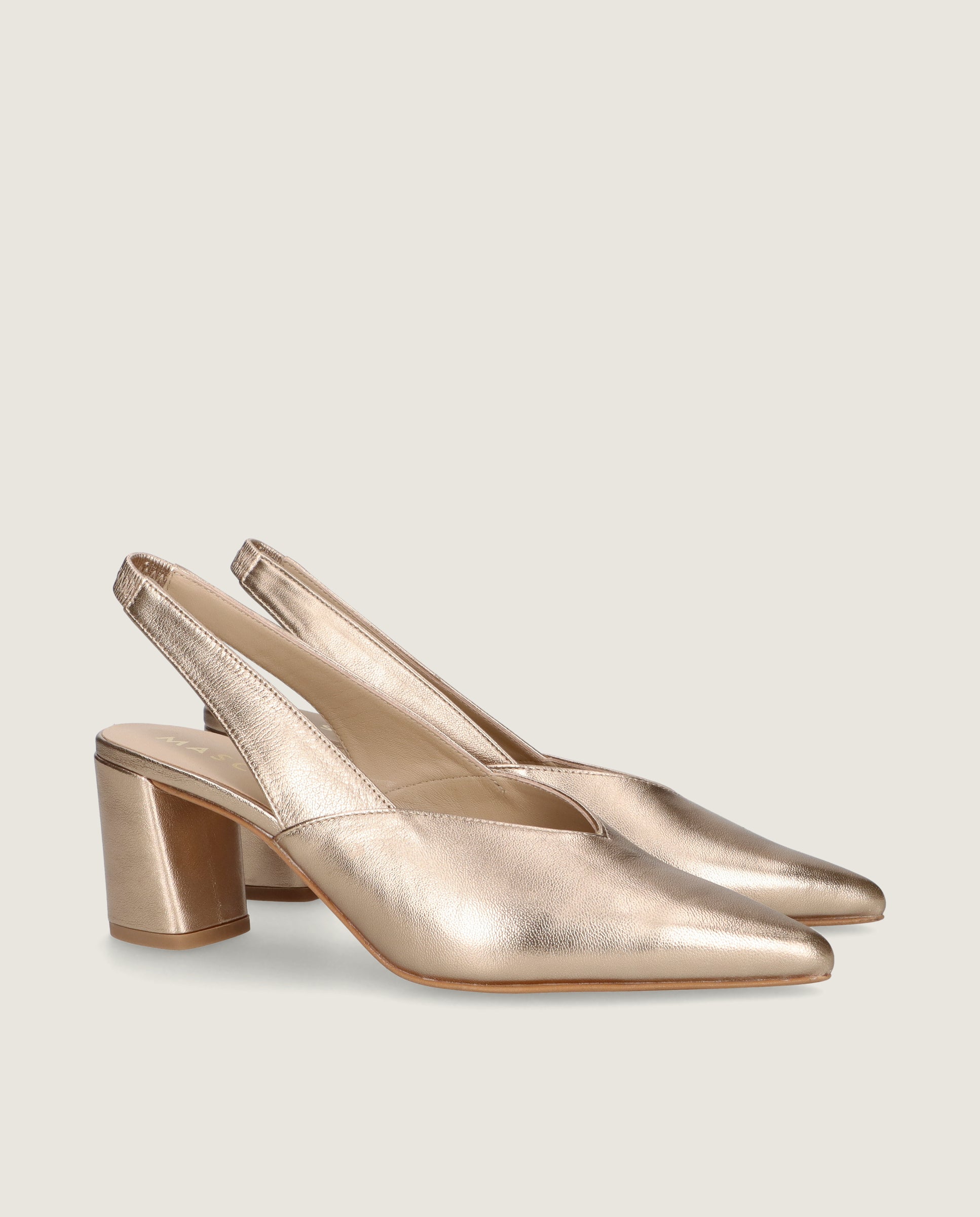 Image de Phoebe Salon Cuir Métallisé Doré par Mascaro