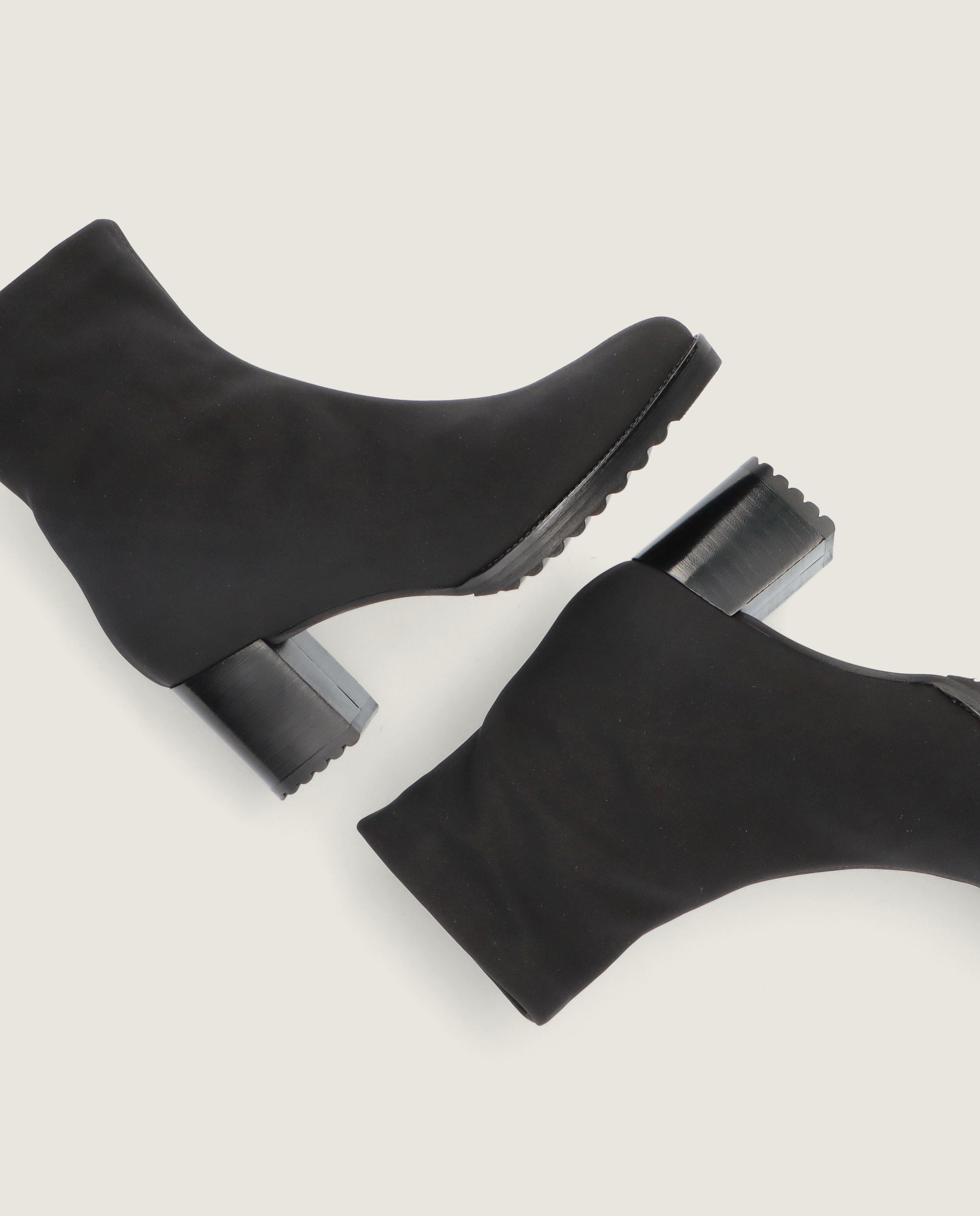 Cindy Black Woven Ankle Boots