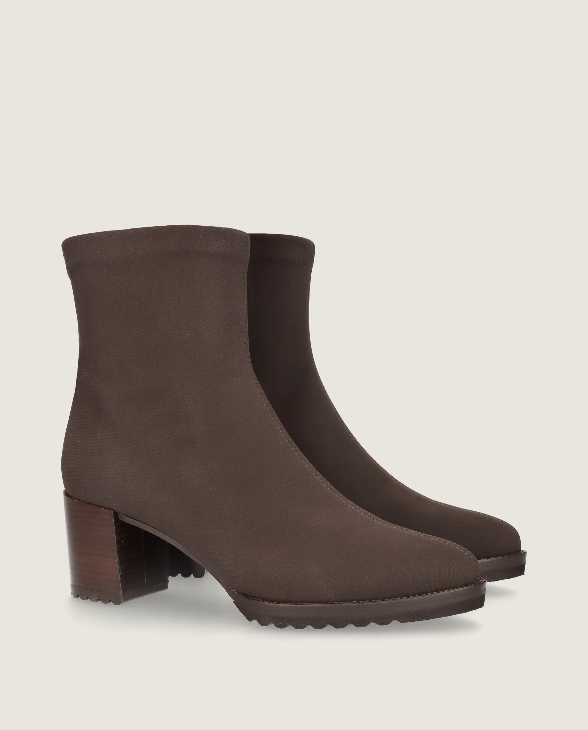 Botines Cindy Marrones Tejidos