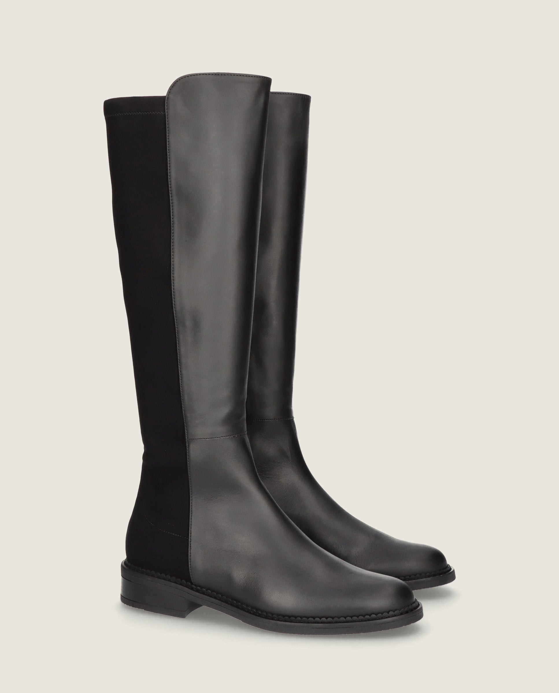 Image of Napoli Black Leather Boots by Mascaro