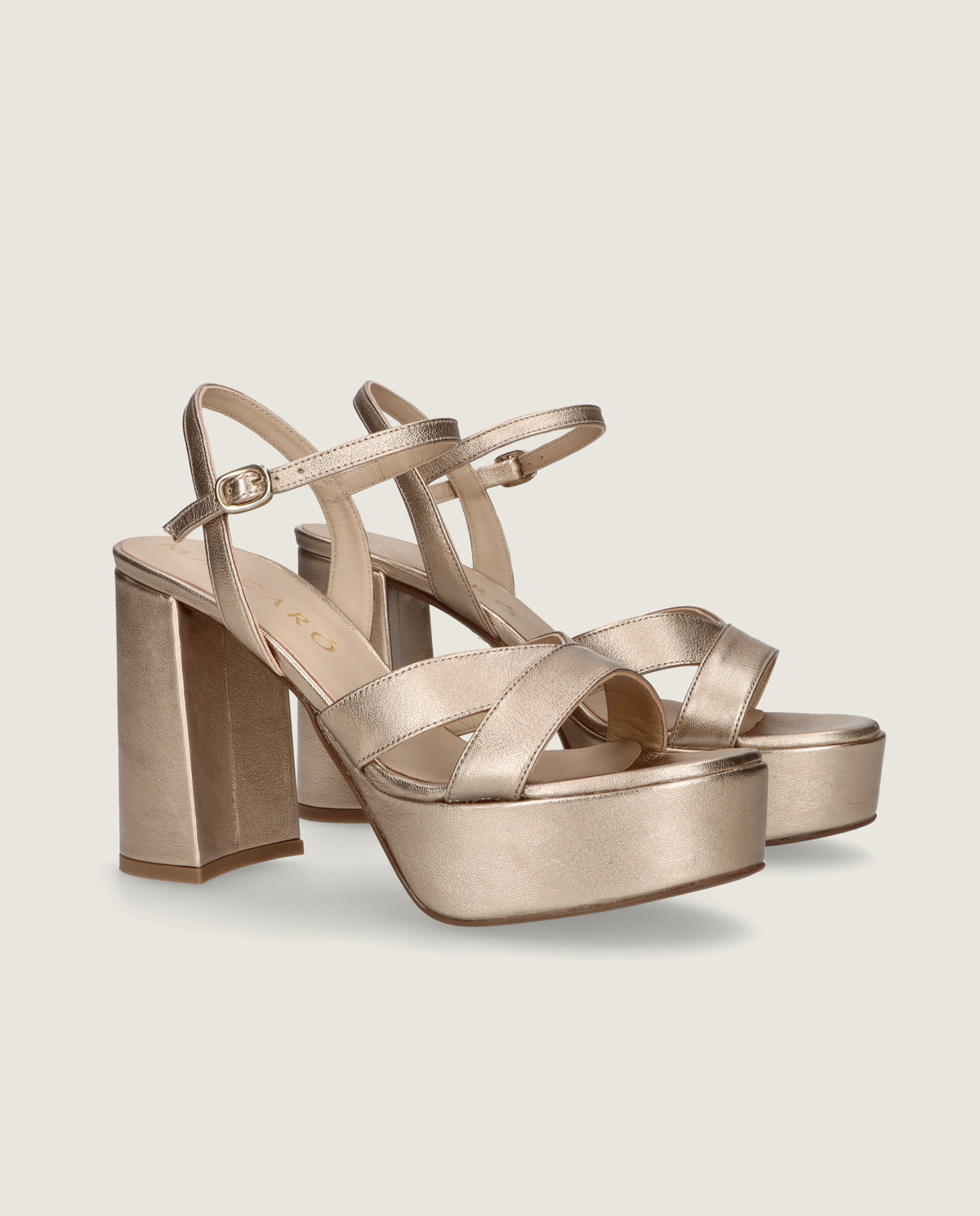 Sandalias Ruth Dorados Pieles metalizadas