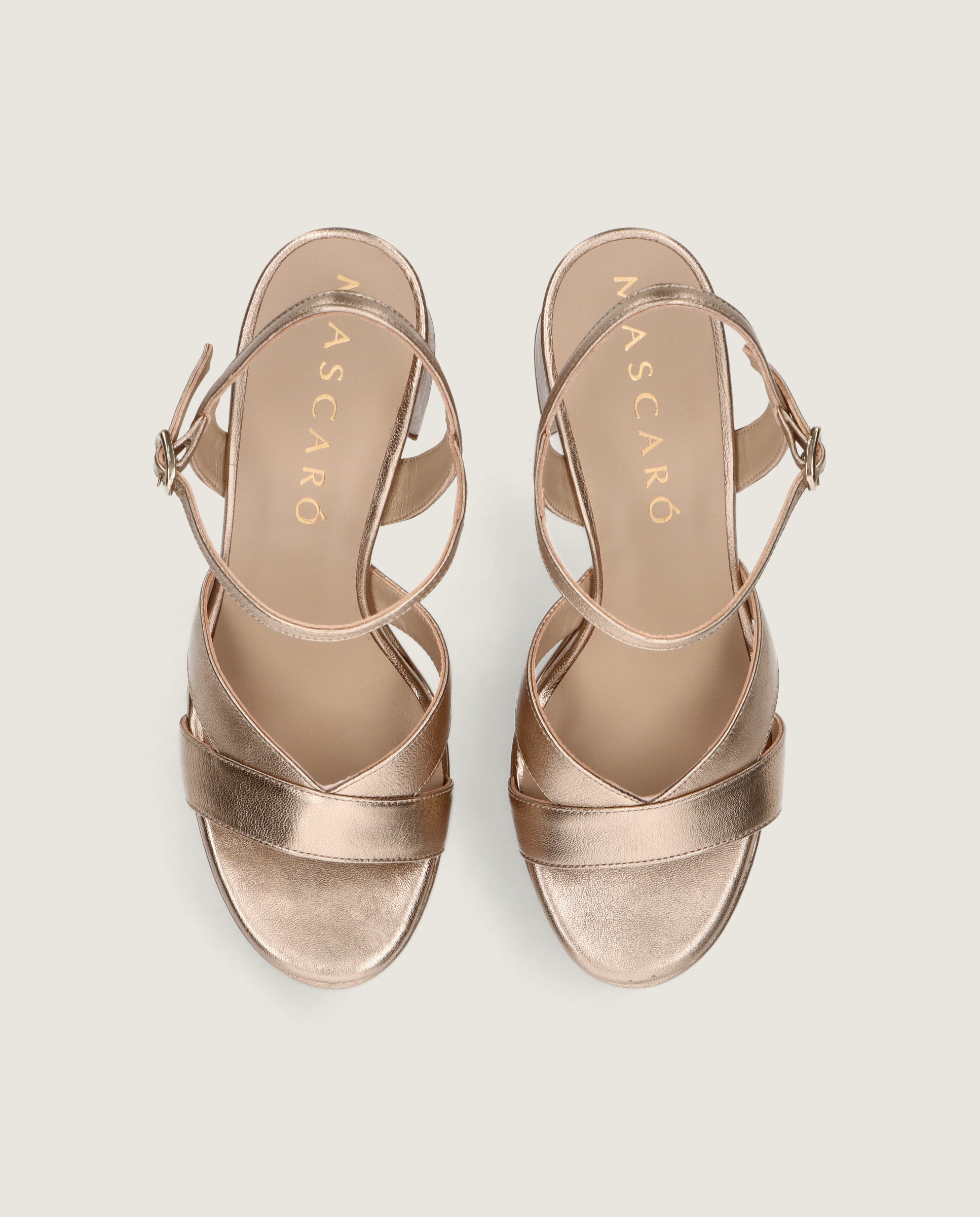 Sandalias Ruth Dorados Pieles metalizadas