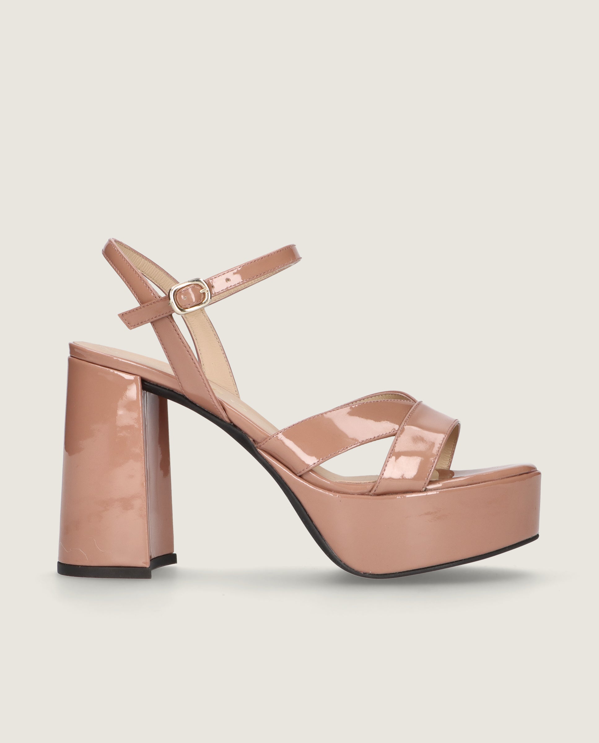 Sandalias Ruth Beiges Charol
