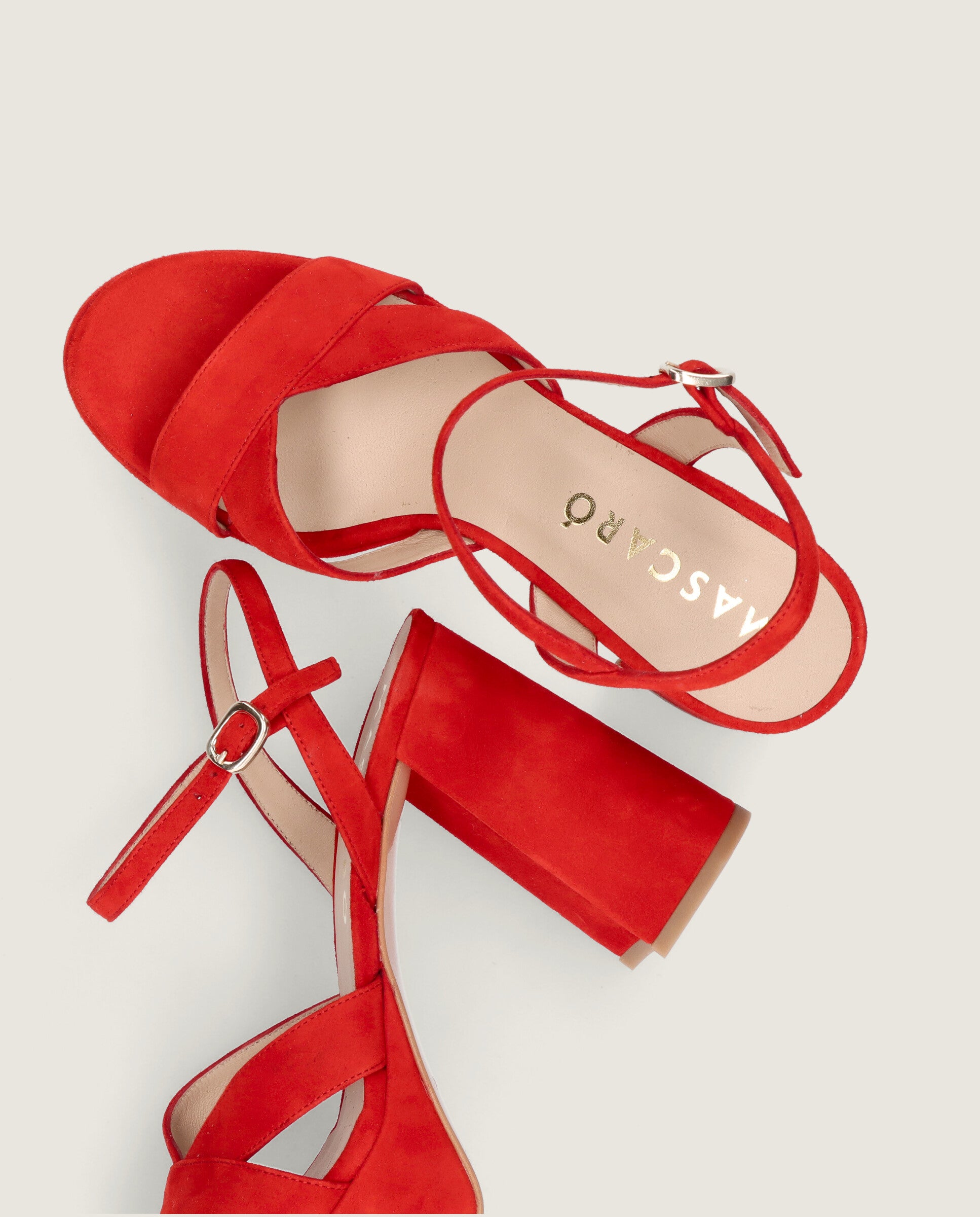 Ruth Red Suede Sandals