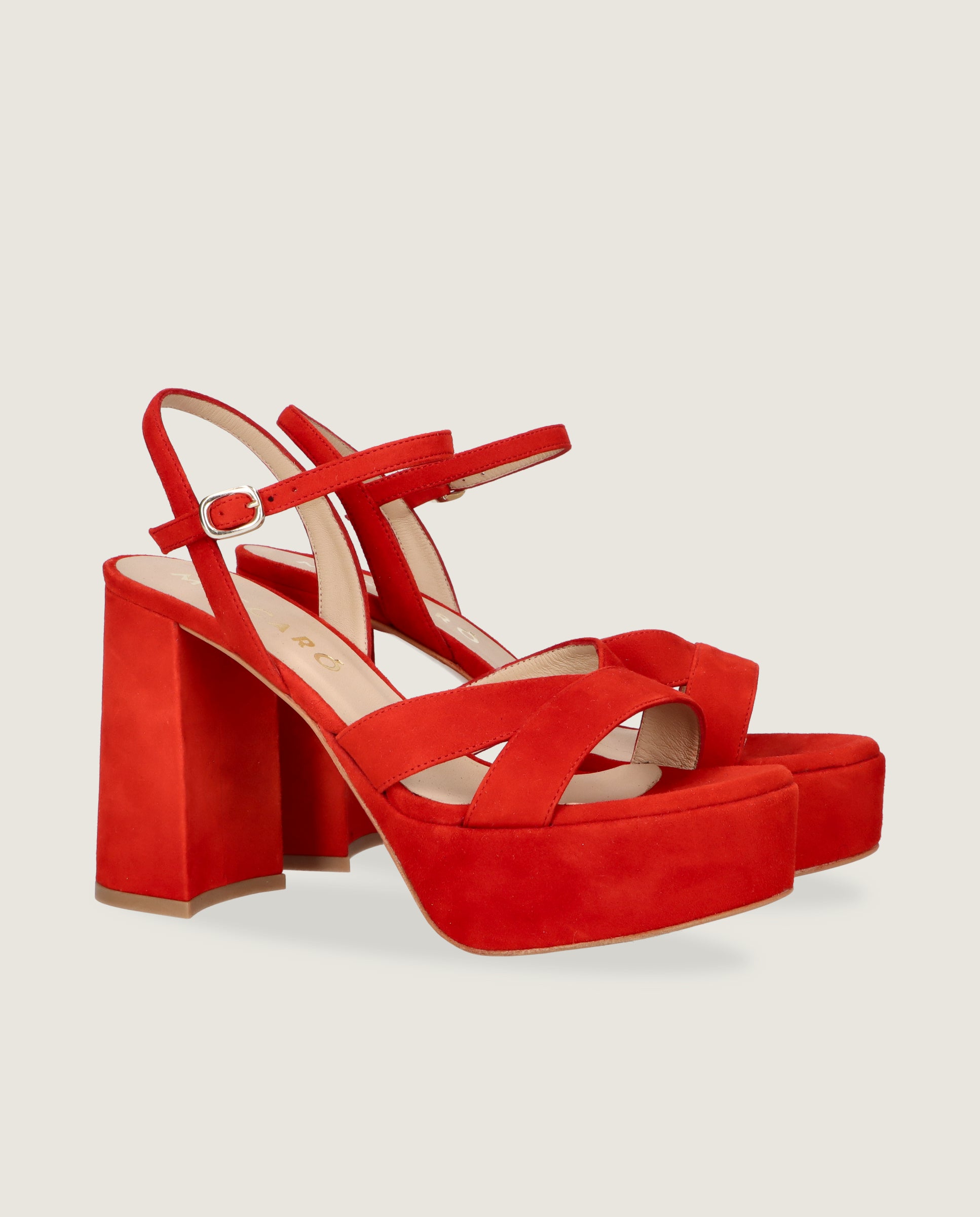 Ruth Sandalen Rot Wildleder