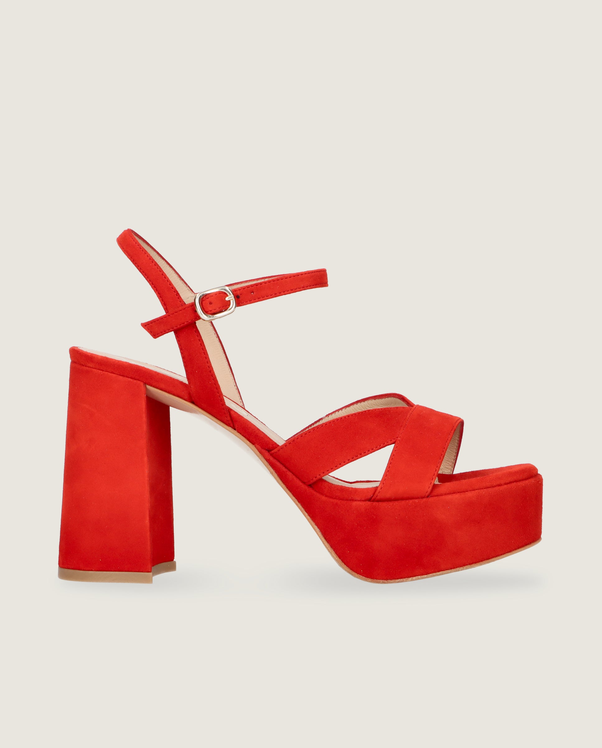 Ruth Red Suede Sandals