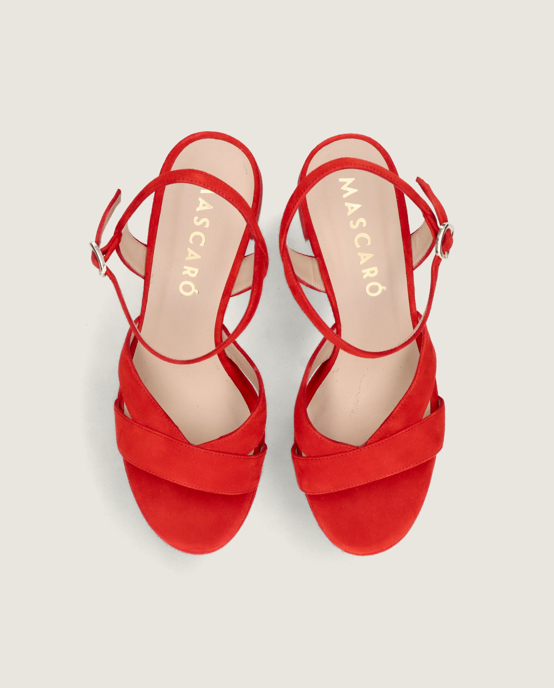 Alternative view of Ruth Red Suede Sandals by Mascaro