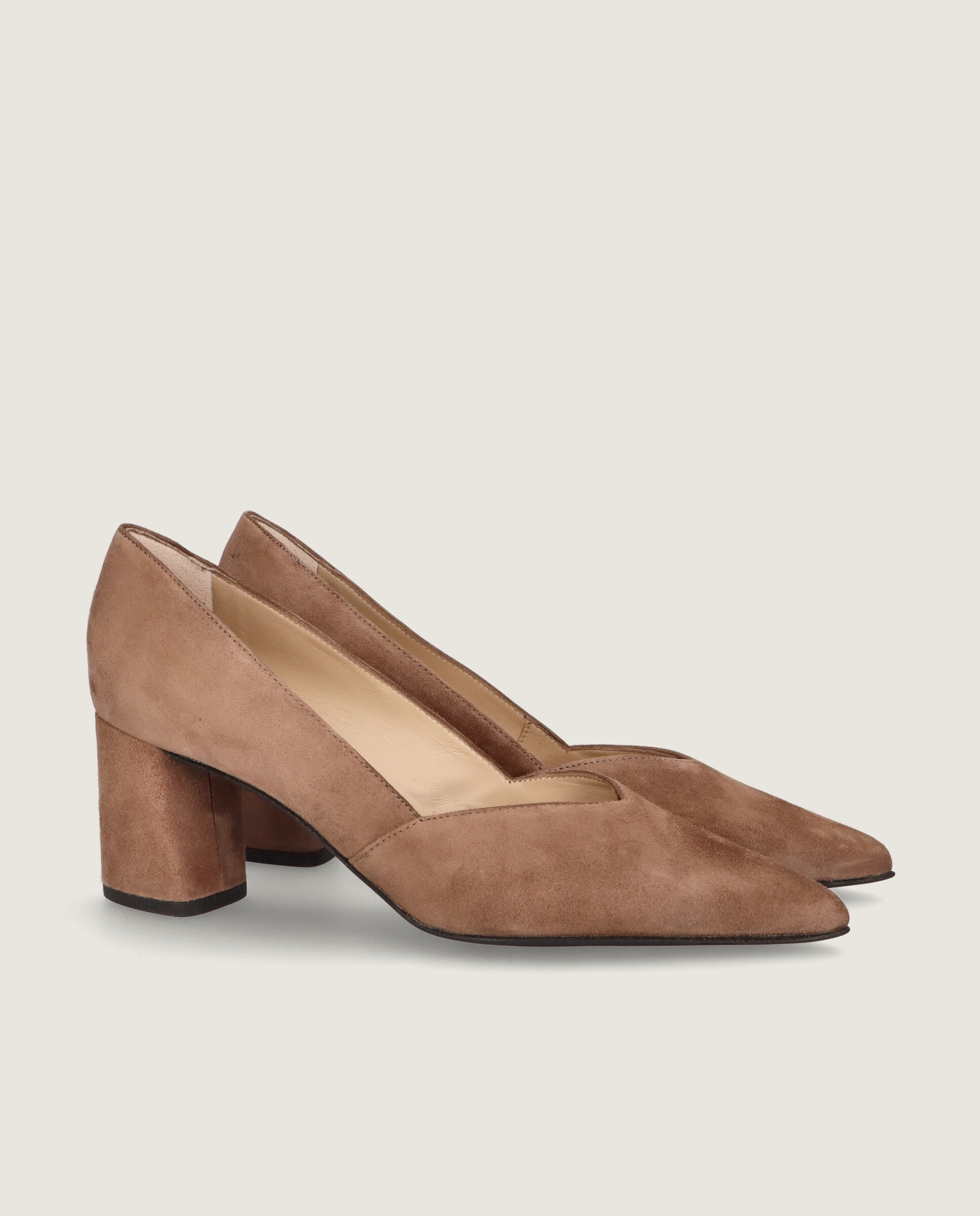 Image of Phoebe Brown Suede Pumps by Mascaro