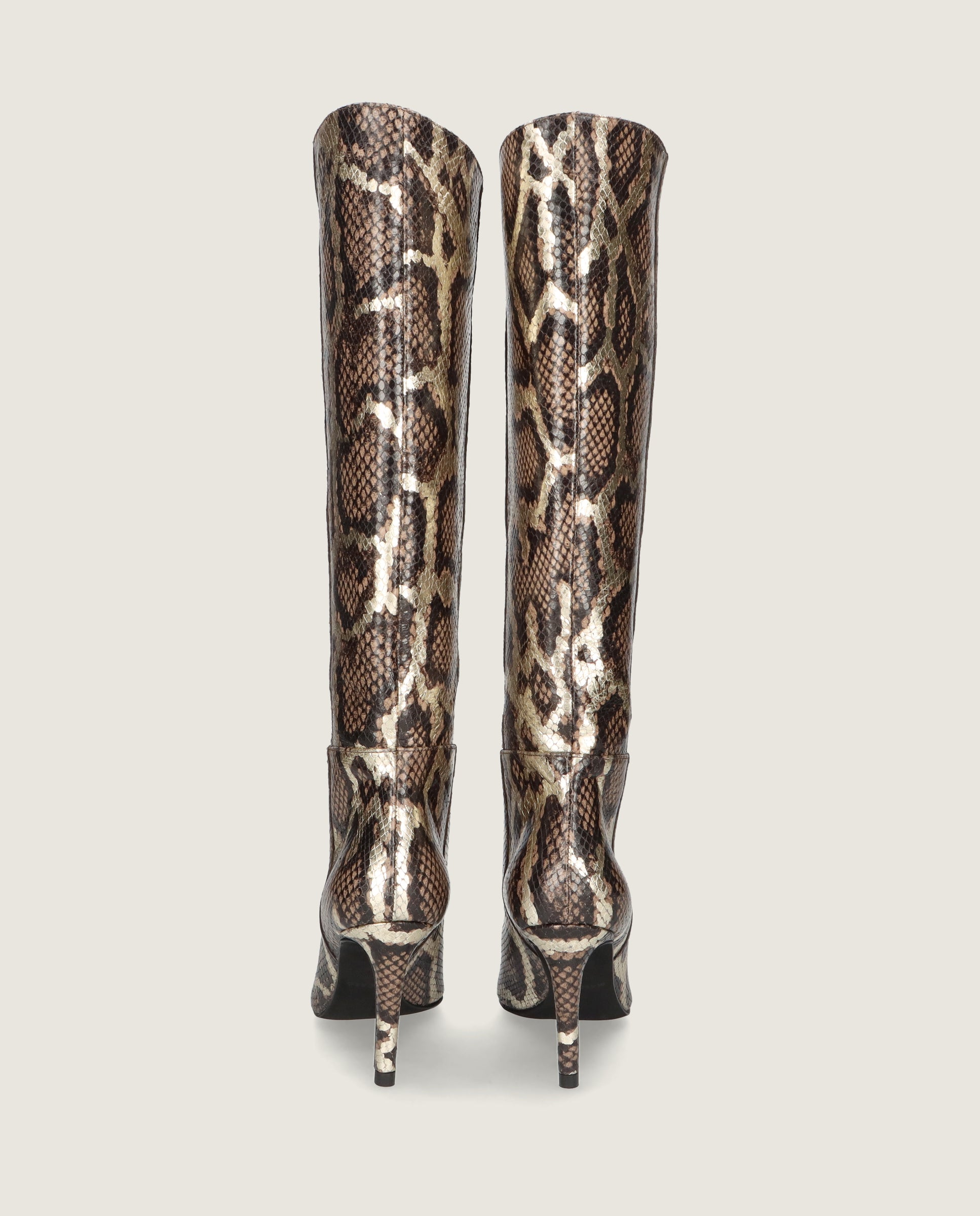 Renata Stiefel Braun Bedrucktes Leder