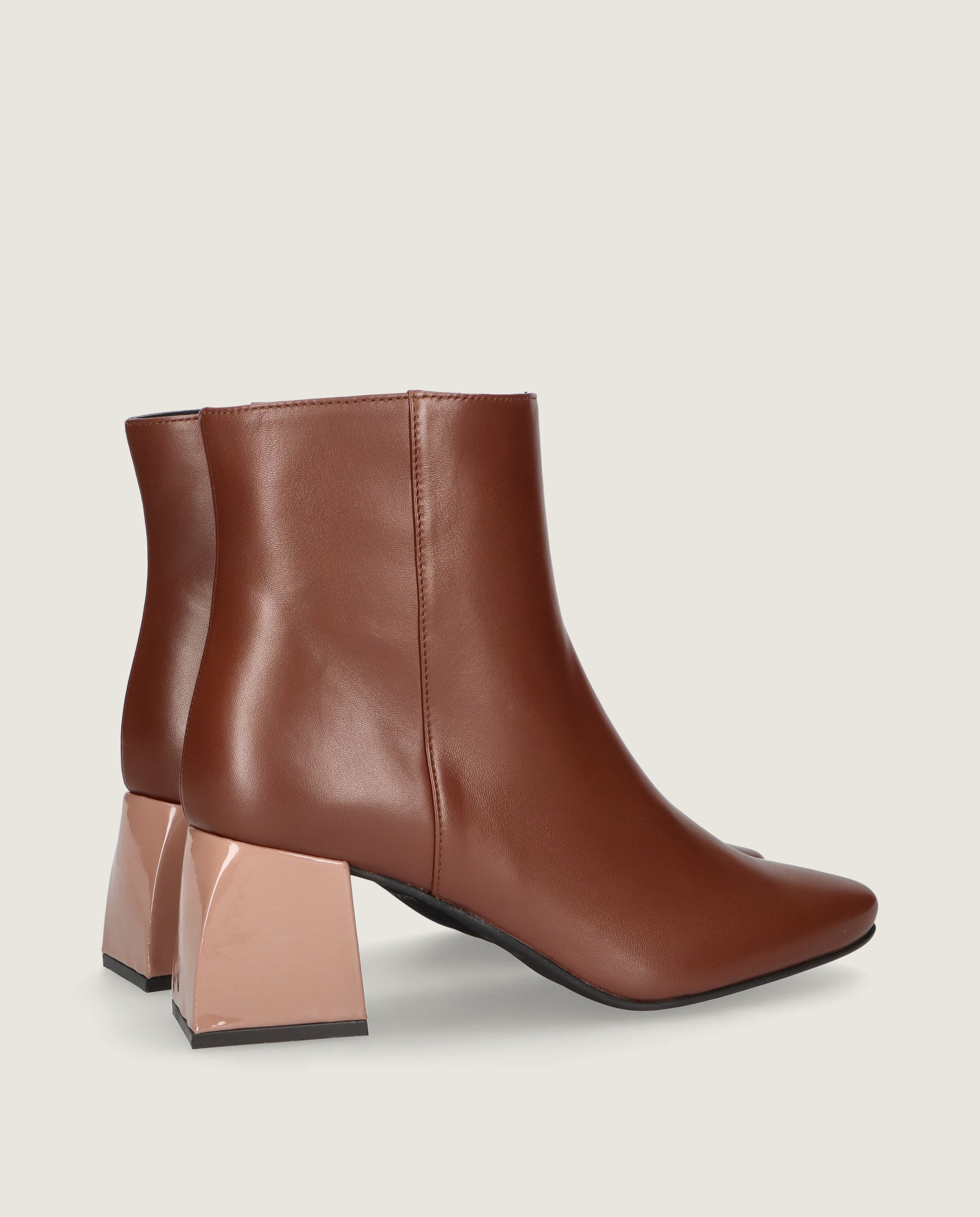 Freja Brown Leather Ankle Boots