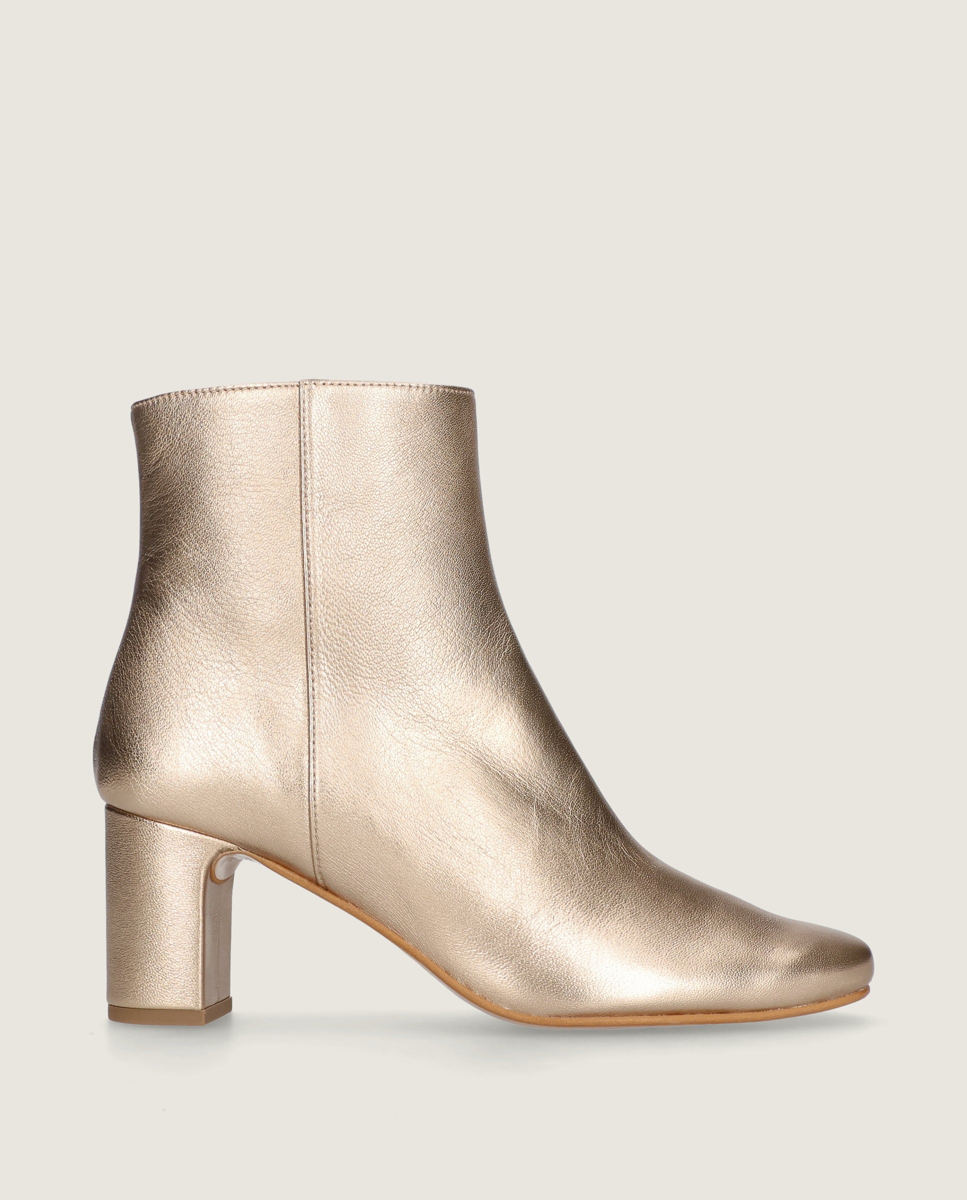 Botines Freja Dorados Pieles metalizadas