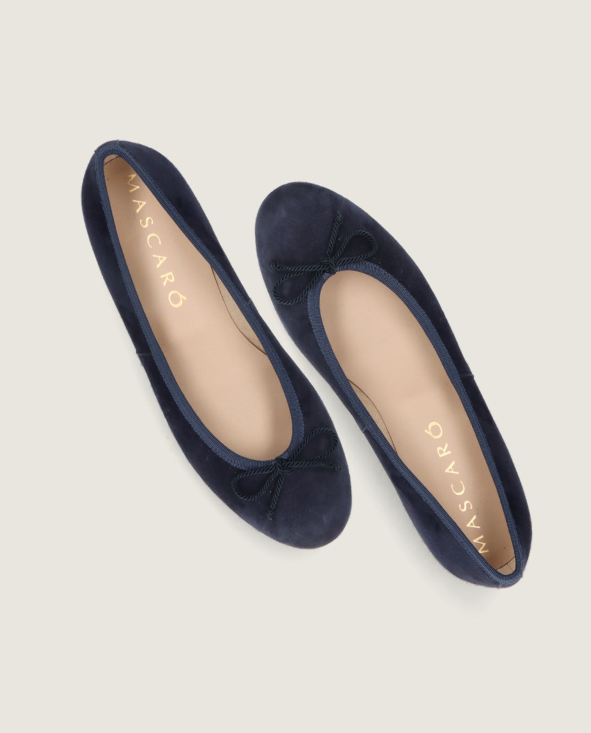 Blaue Audrey Wildleder Ballerinas
