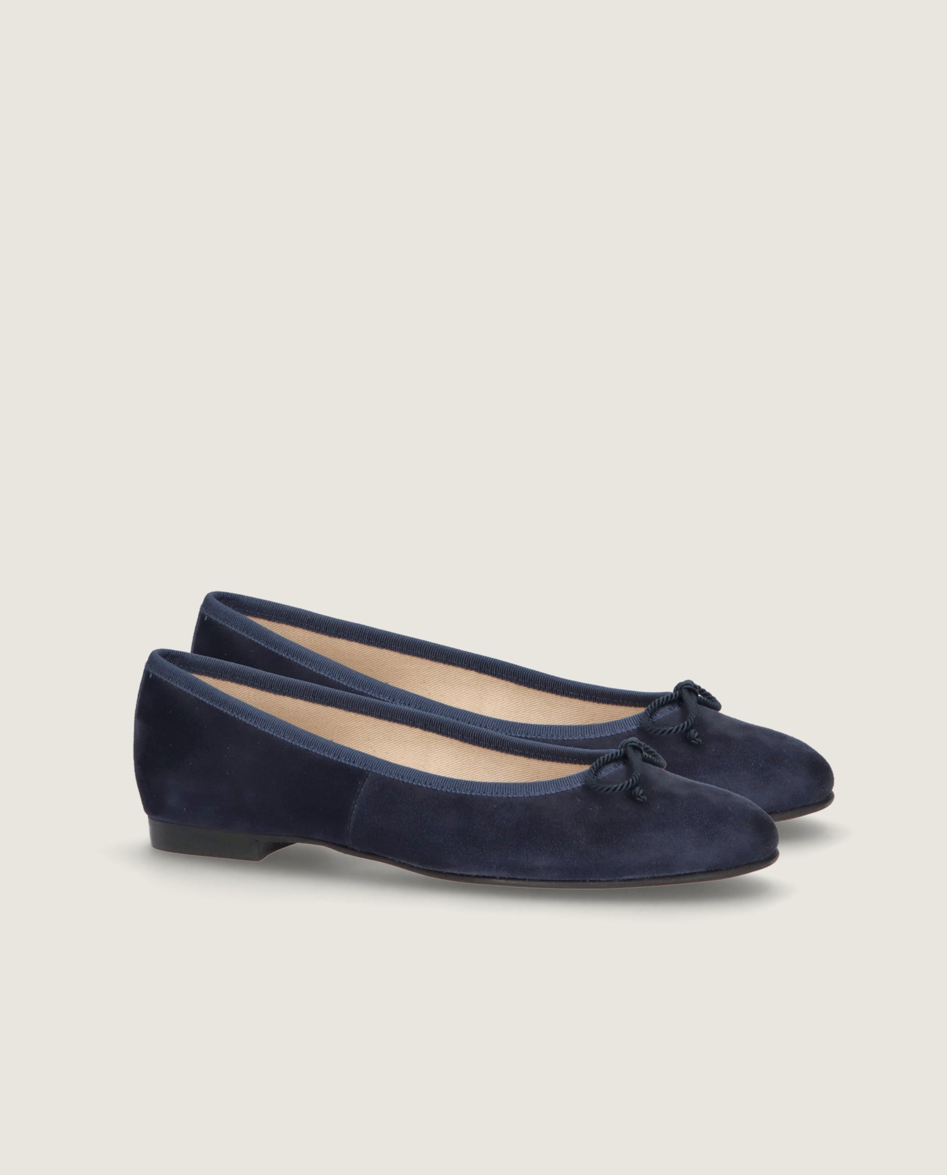 Blaue Audrey Wildleder Ballerinas