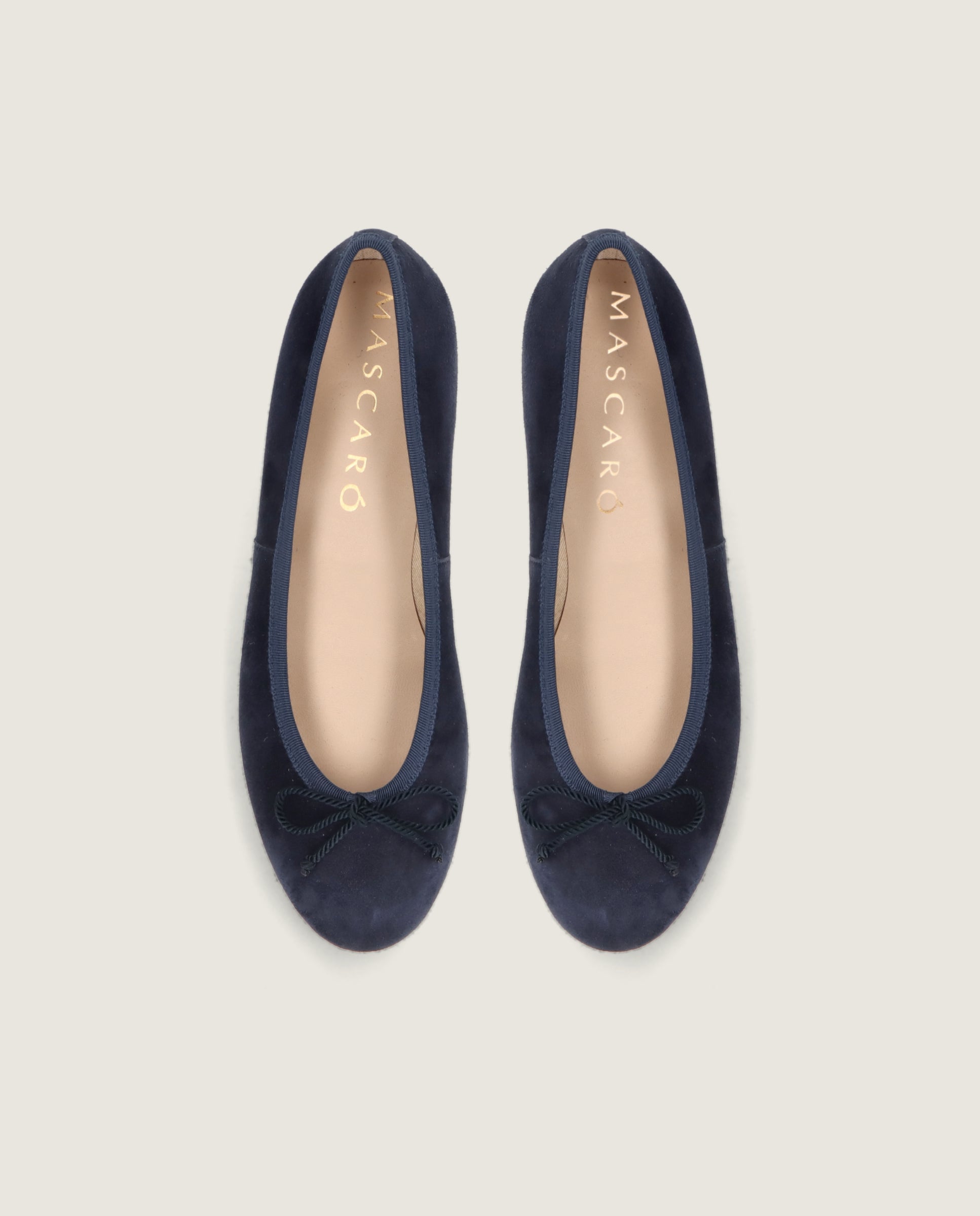 Blaue Audrey Wildleder Ballerinas