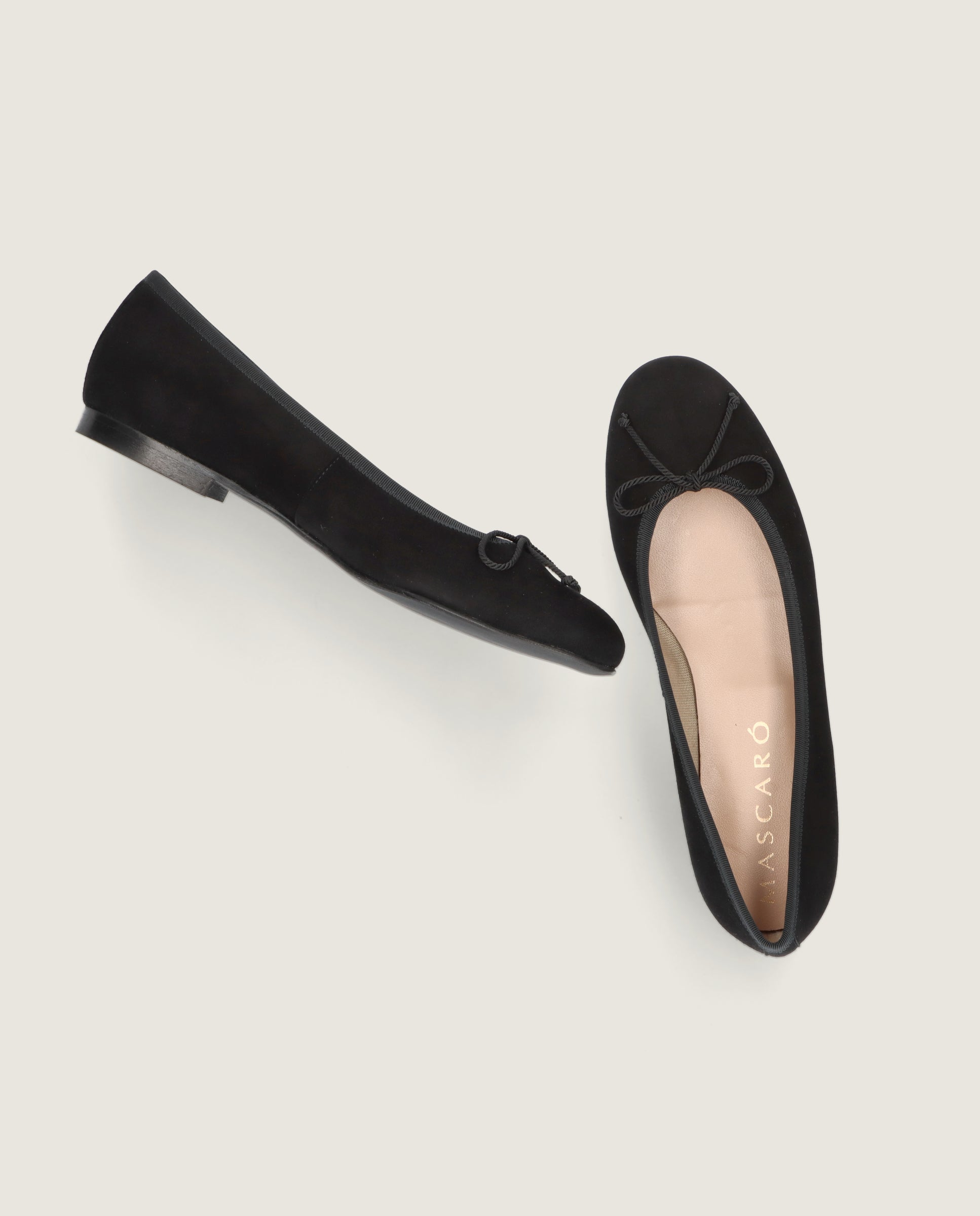 Audrey Black Suede Ballet Flats