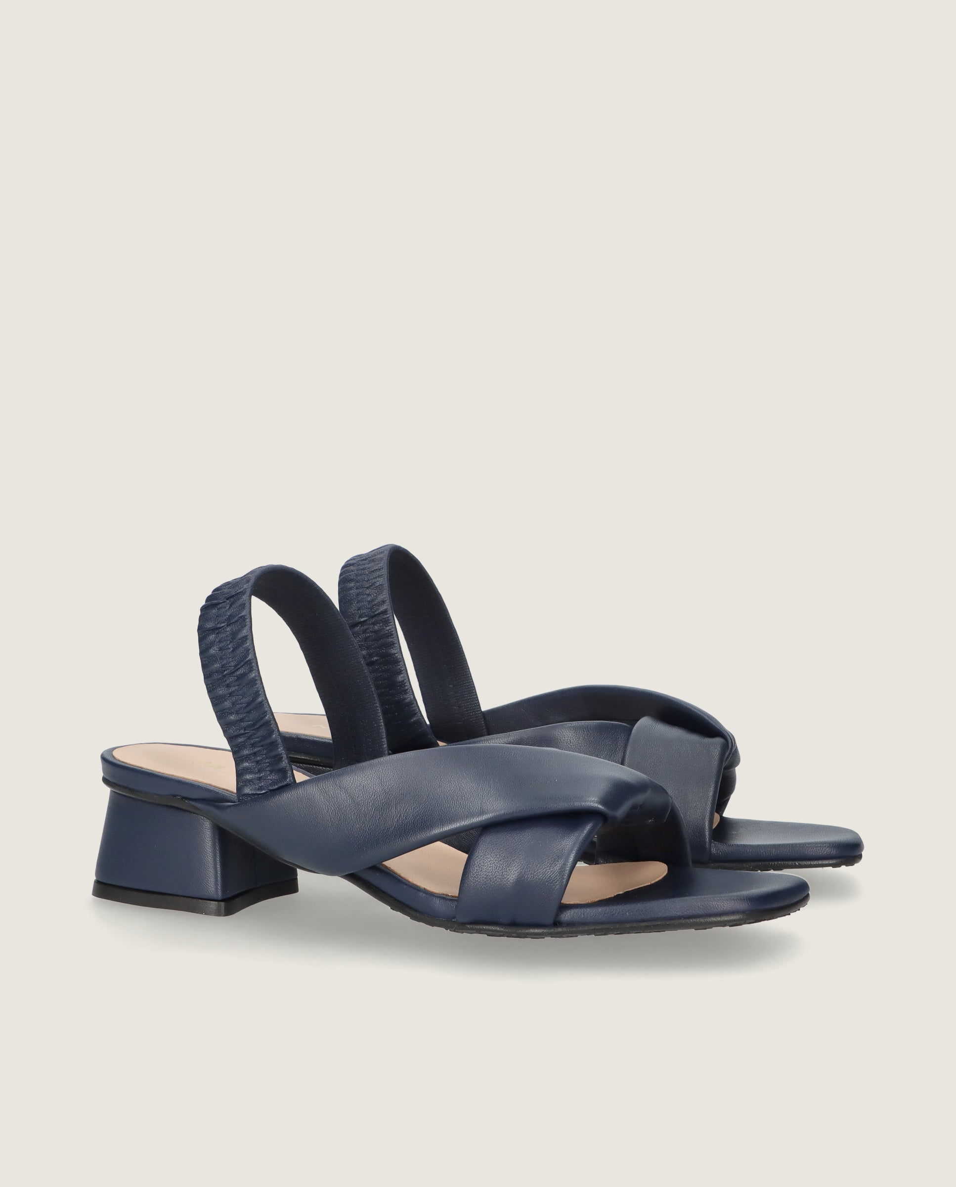 Imagen de Sandalias Cannes Azules Piel por Mascaro