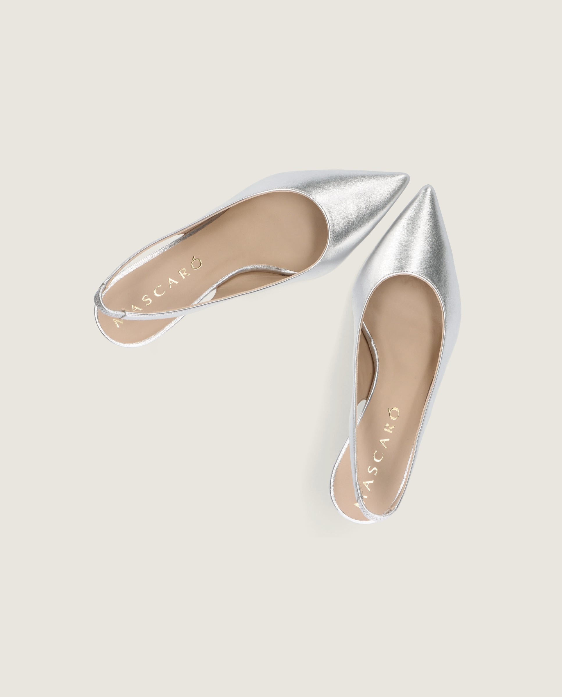 Phoebe Silver Metallic Leather Pumps