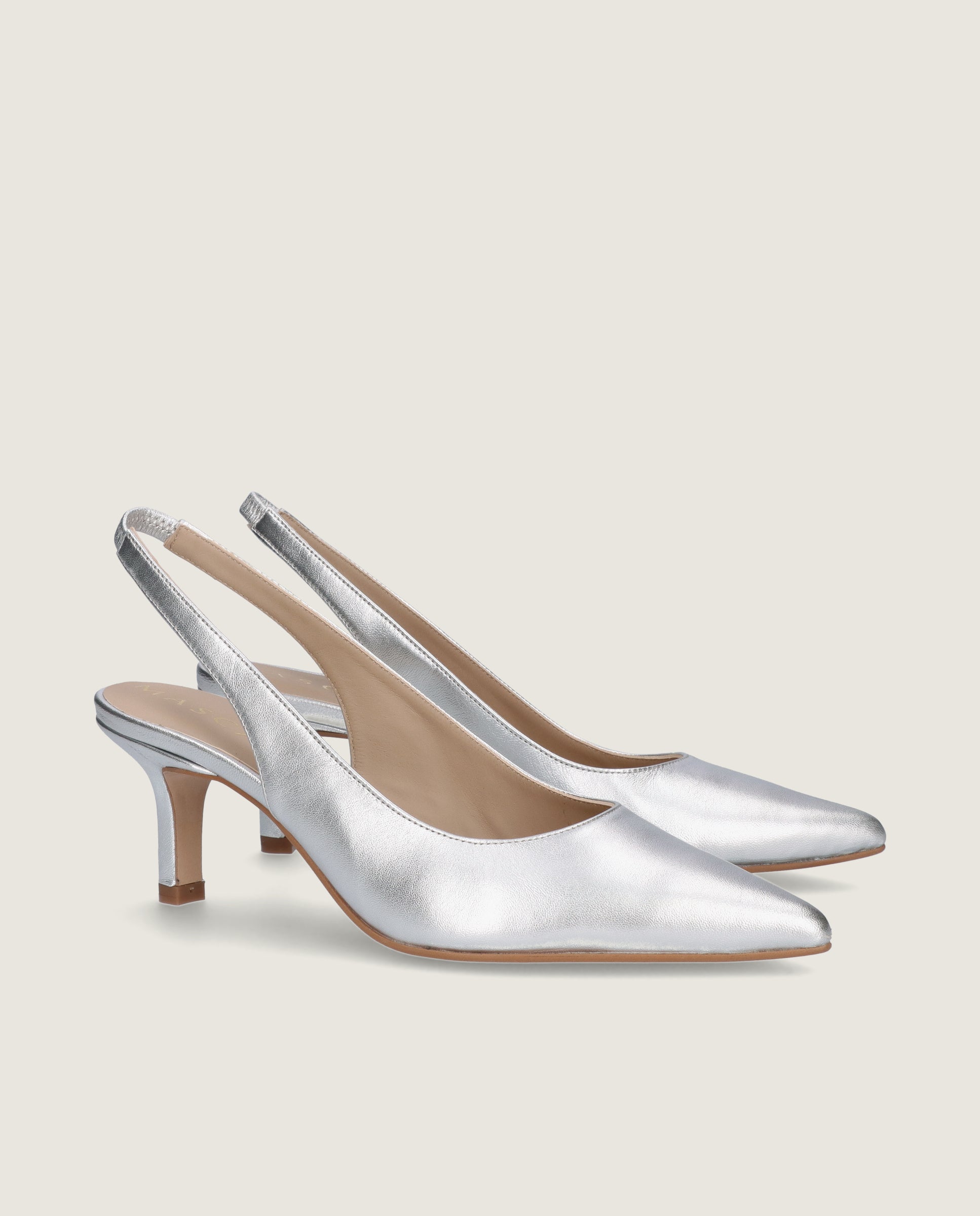 Image de Phoebe Salon Cuir Métallisé Argent par Mascaro