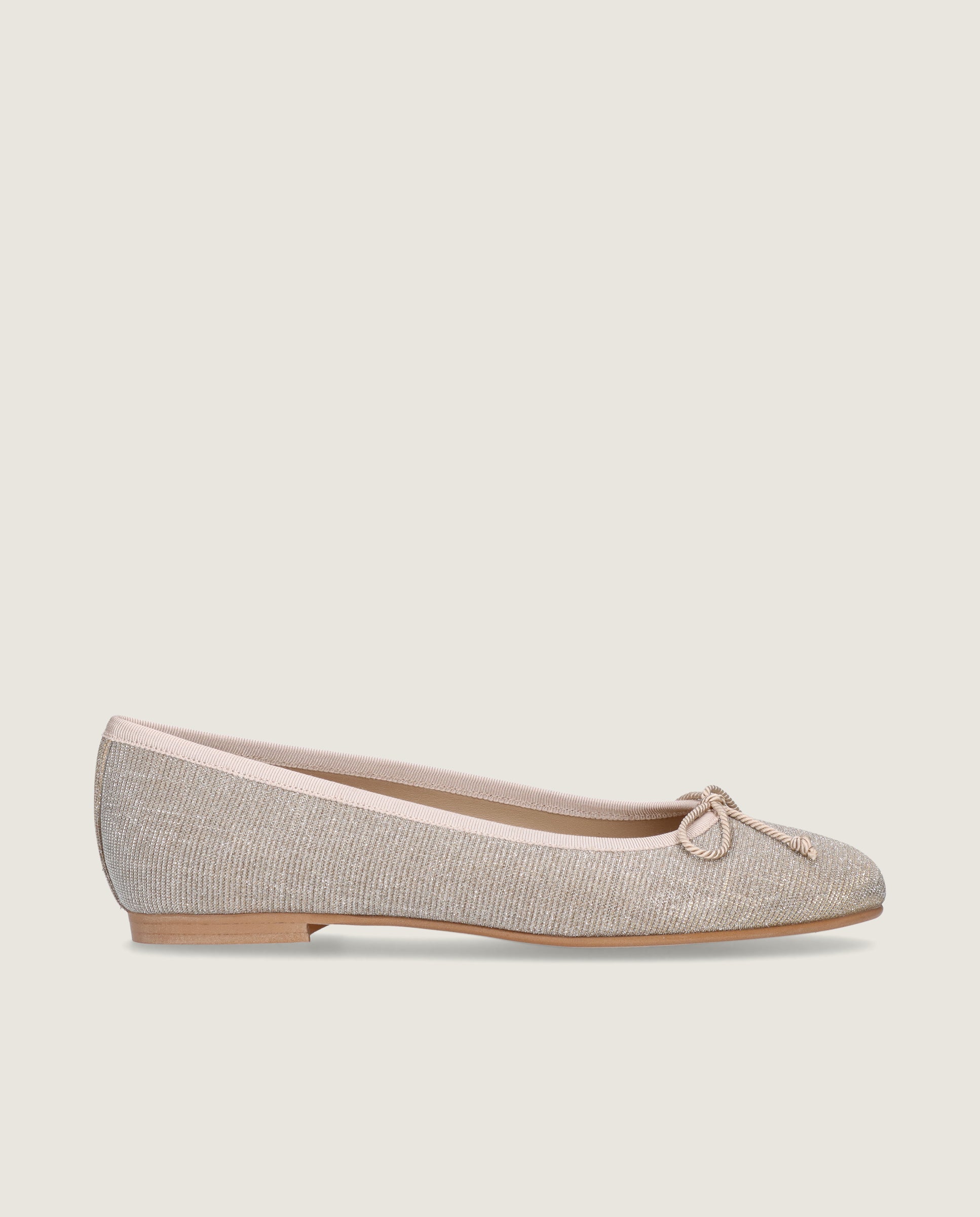 Audrey Ballerinas Silber Gewebe