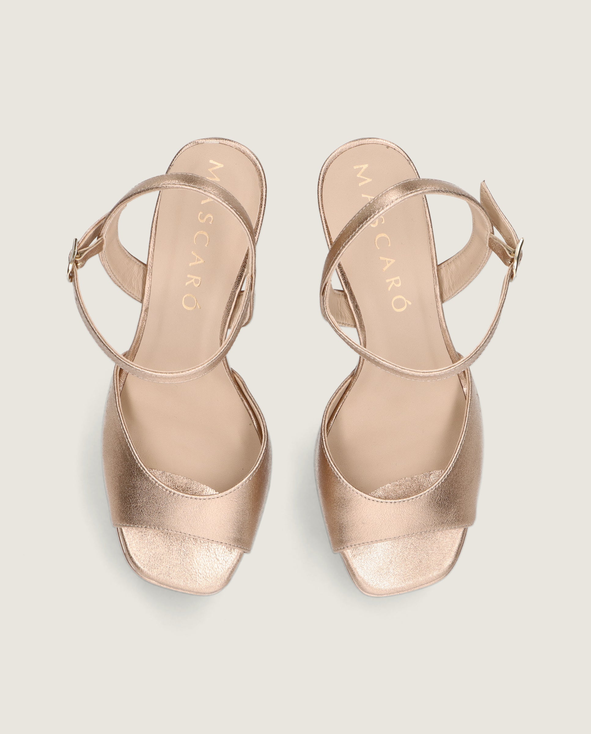 Sandalias Mykonos Dorados Pieles Metalizadas