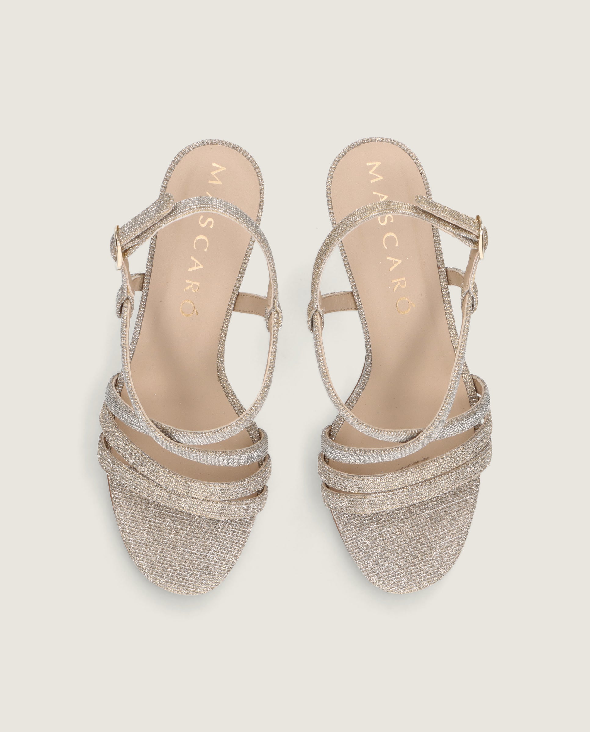 Sandalias Maria Plateados Tejidos